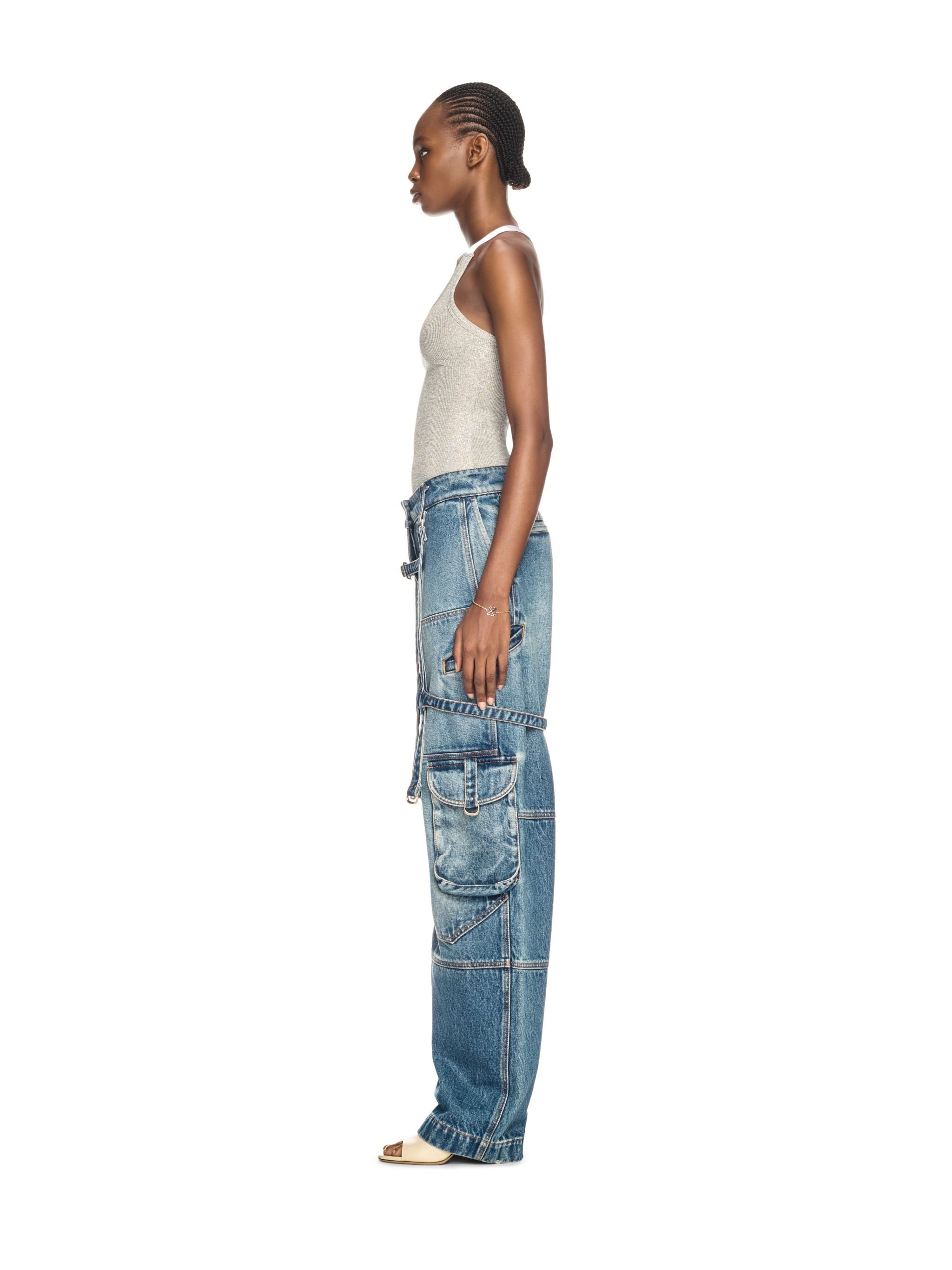 OFF WHITE Silver Lurex Tank Top SILVER OWAD25SS25JER002