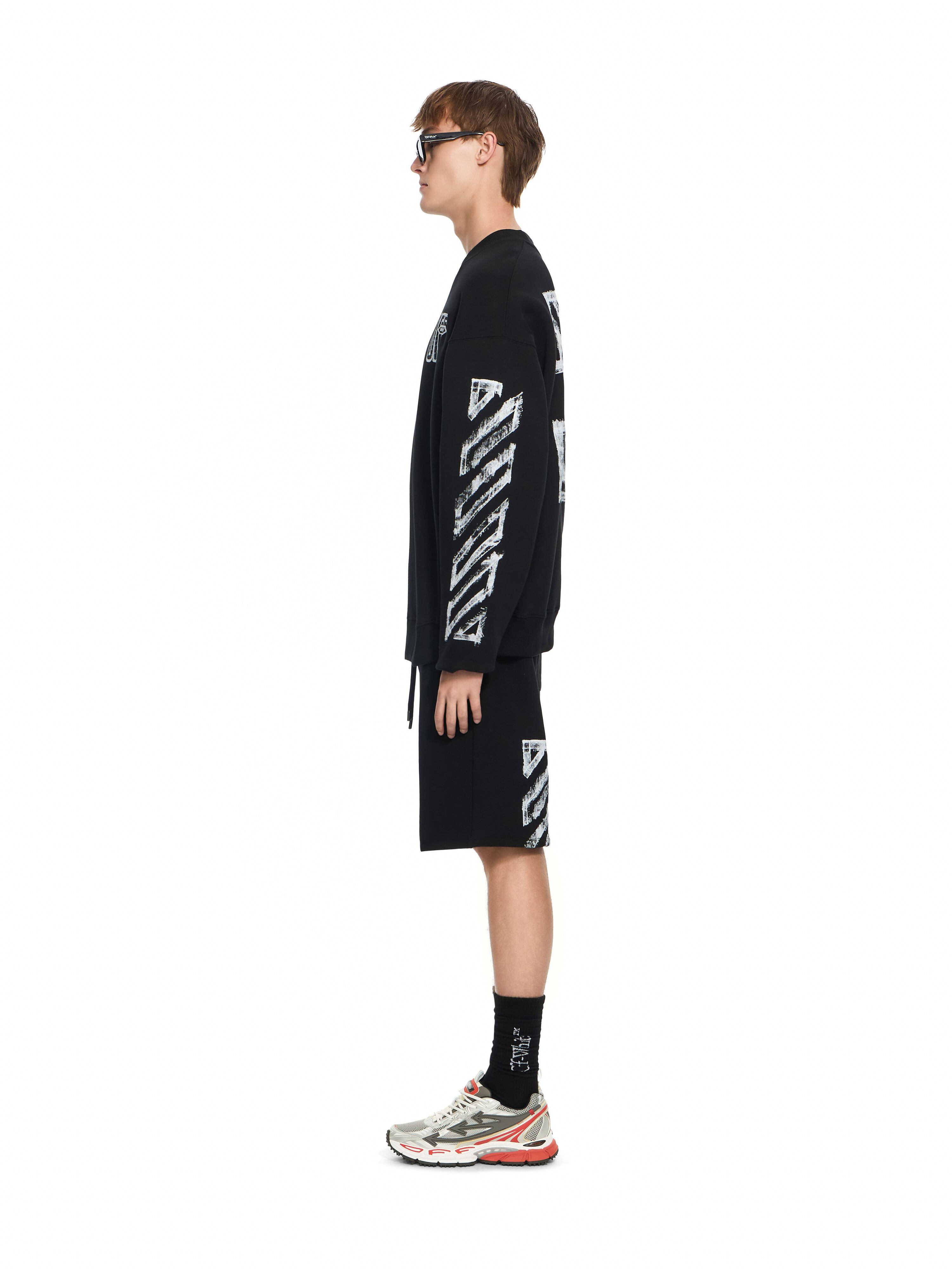 Motion Arrow Skate Sweat Shorts OFF WHITE Motion Arrow Skate Sweat Shorts BLACK 44MCI013F26F005