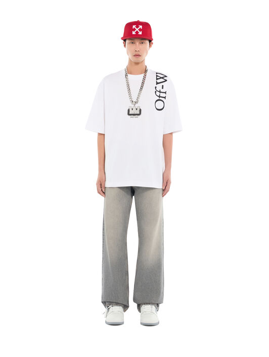 OFF WHITE Vertical Bookish Skate T-Shirt WHITE 44MAA120F26J010