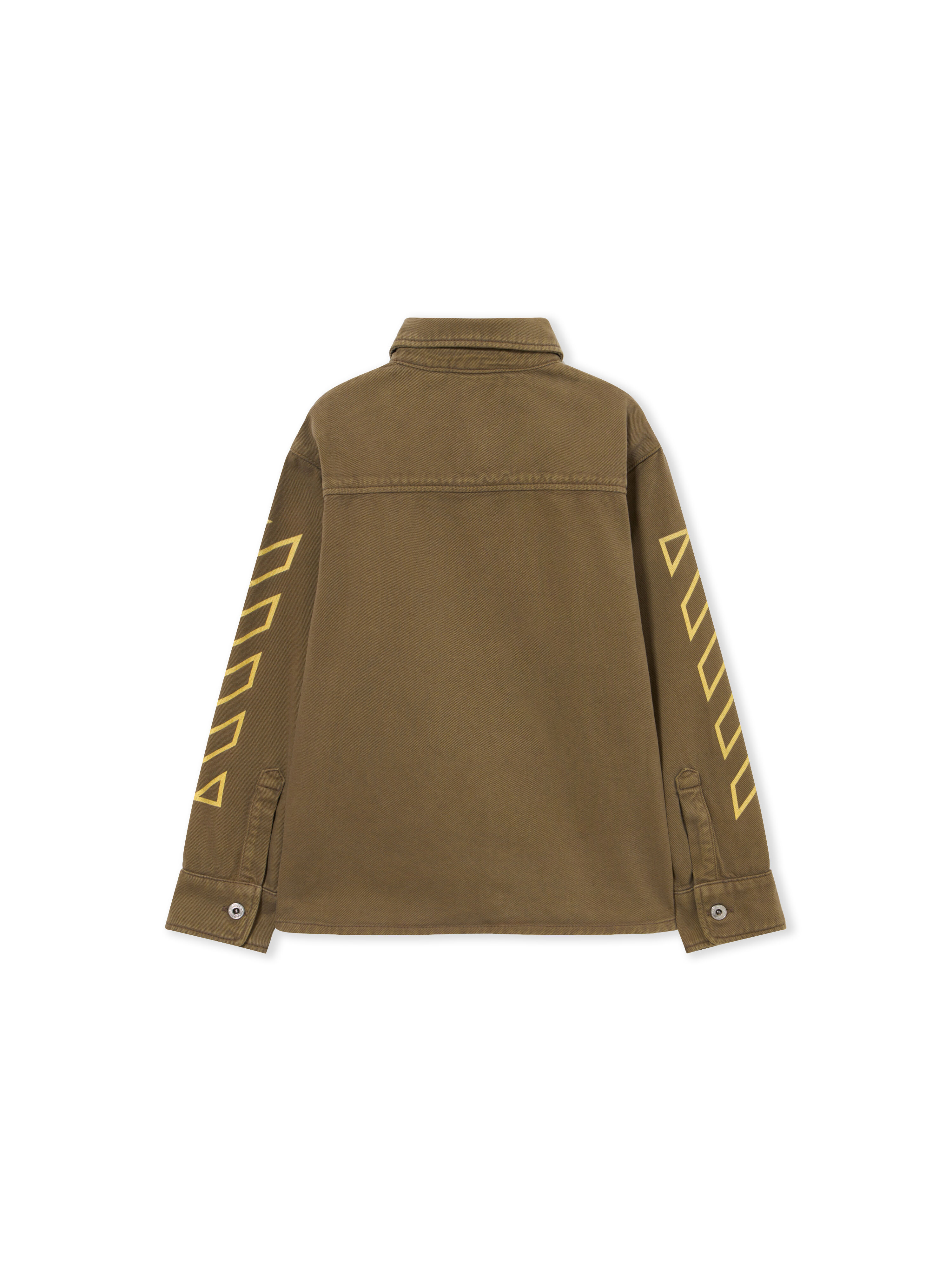 OFF WHITE Logo Patch Diag Shirt L/S MARTINI OLIVE 44BGE003S26F001