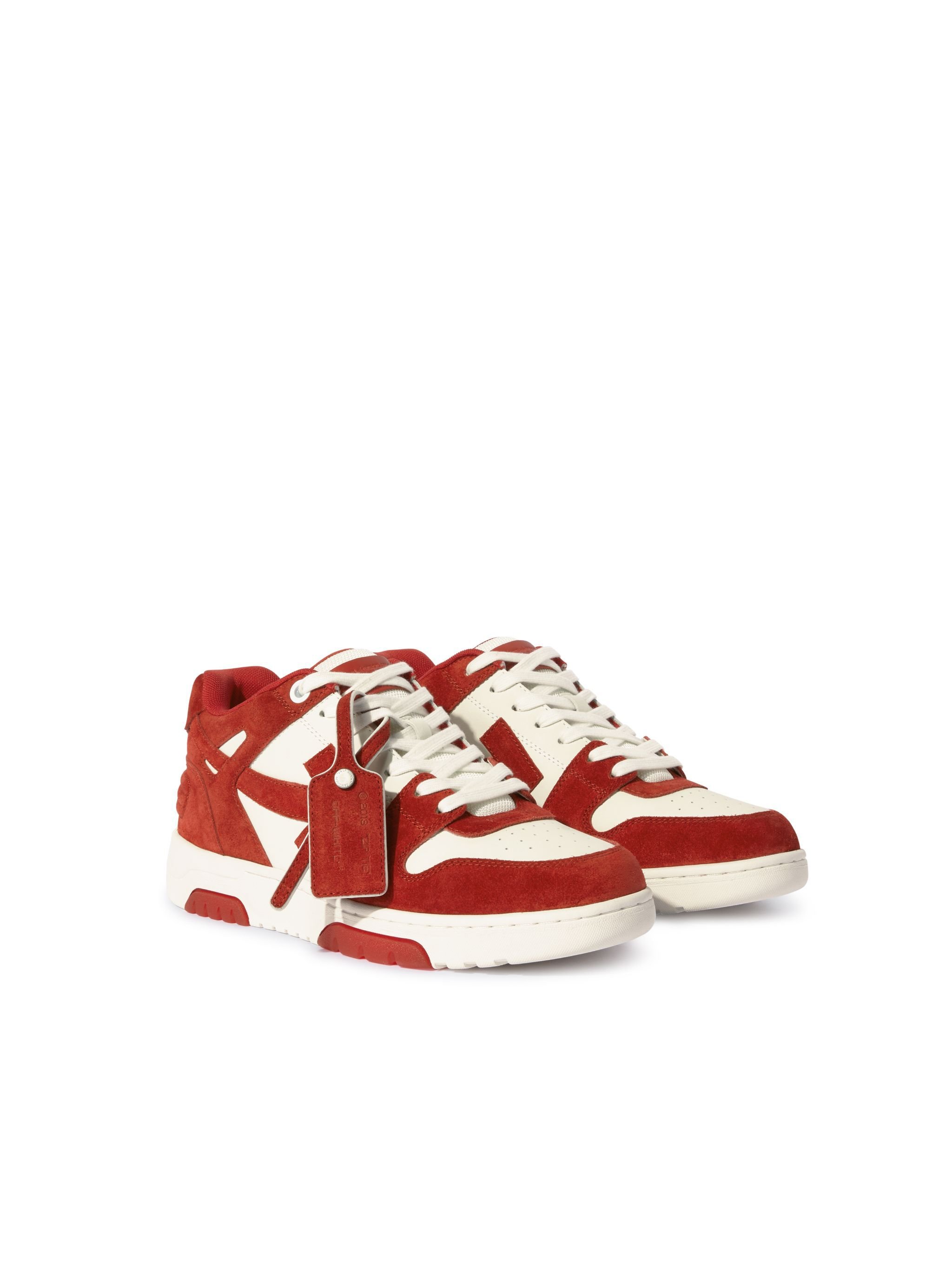OFF WHITE Rot/Weiße Out Of Office Wildleder-Sneaker ROT OMIA189S25LEA007