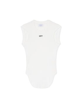 OFF WHITE Off Stamp Rib Kat Top WHITE - BLACK OWAD26XF25JER002