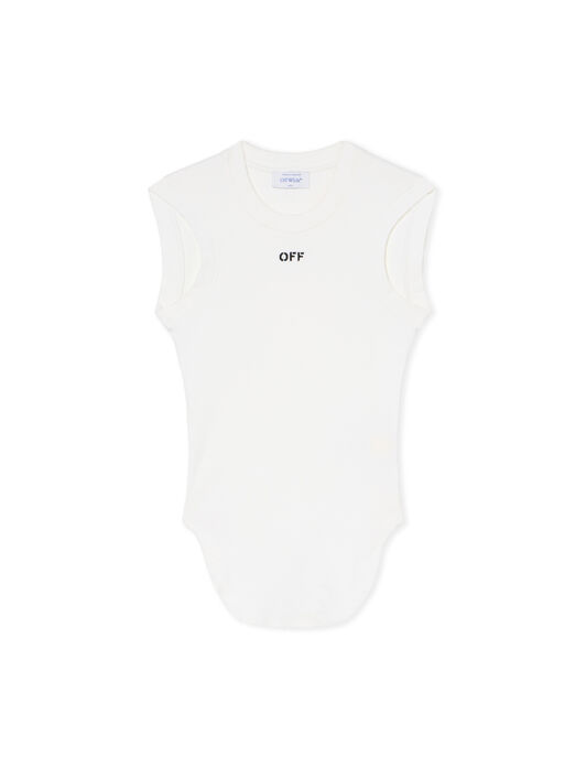 OFF WHITE Off Stamp Rib Kat Top WHITE - BLACK OWAD26XF25JER002