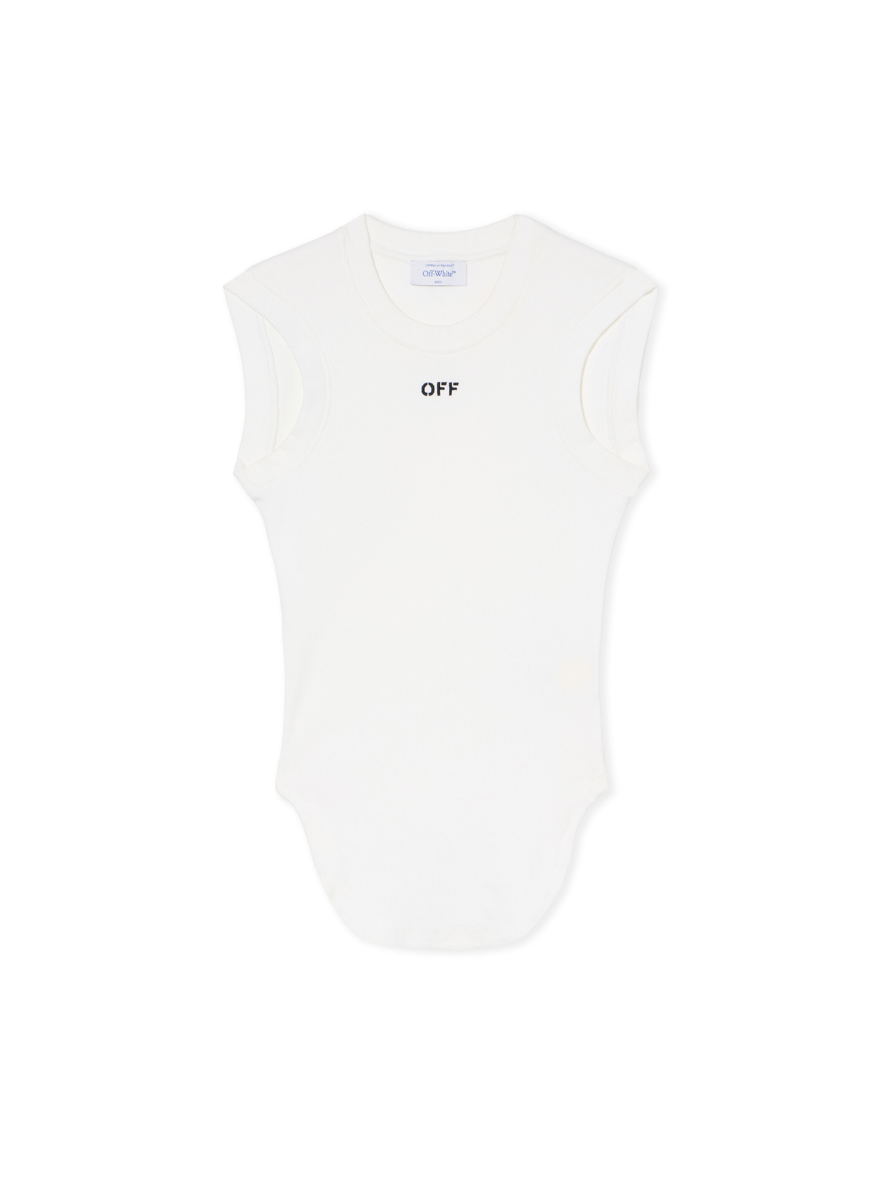 OFF WHITE Off Stamp Rib Kat Top WHITE - BLACK OWAD26XF25JER002