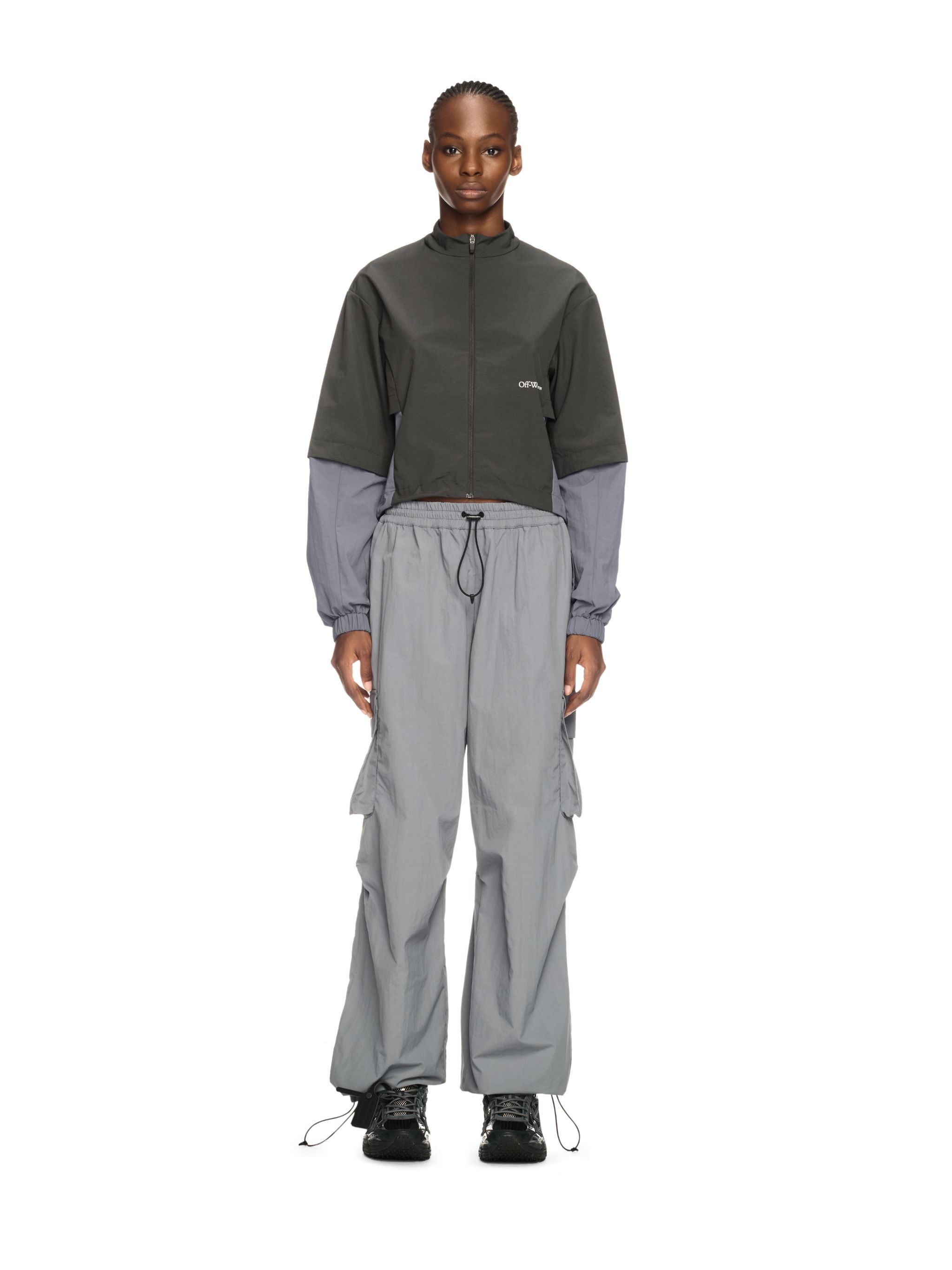 OFF WHITE Giacca Parachute Off Grigio Scuro VERDE OWVC004S25FAB001