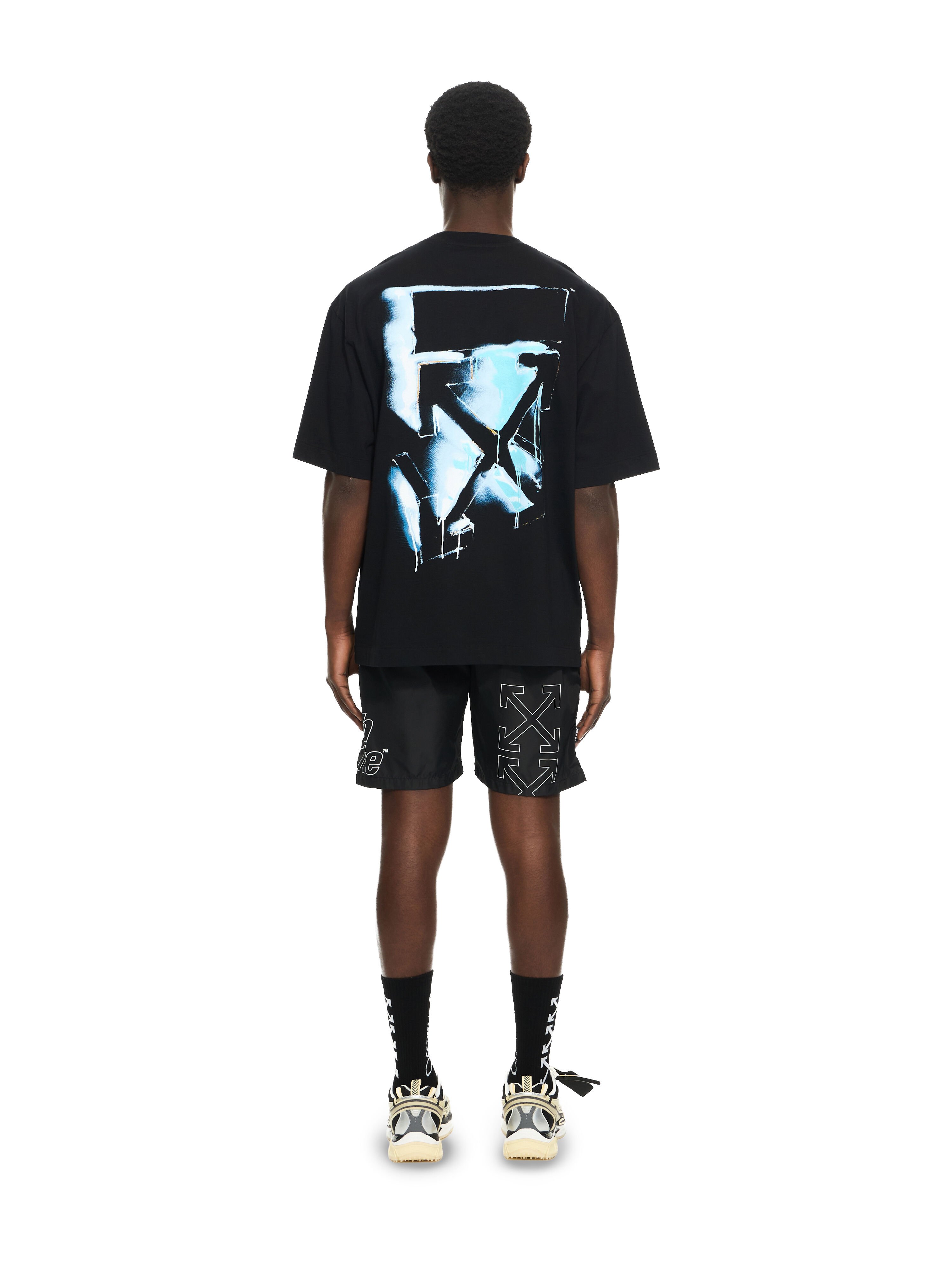 OFF WHITE 3D Spray Arrow Skate T-shirt BLACK 44MAA120S26J00I