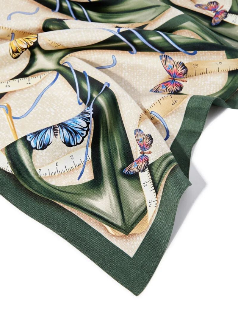 OFF WHITE Beige Butterfly Arrow Scarf NEUTRALS OWMI001S25FAB001