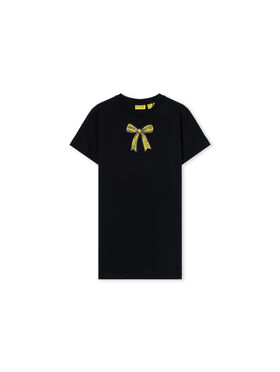 OFF WHITE Industrial Logo T-Shirt Dress BLACK 44GDE001F26J001