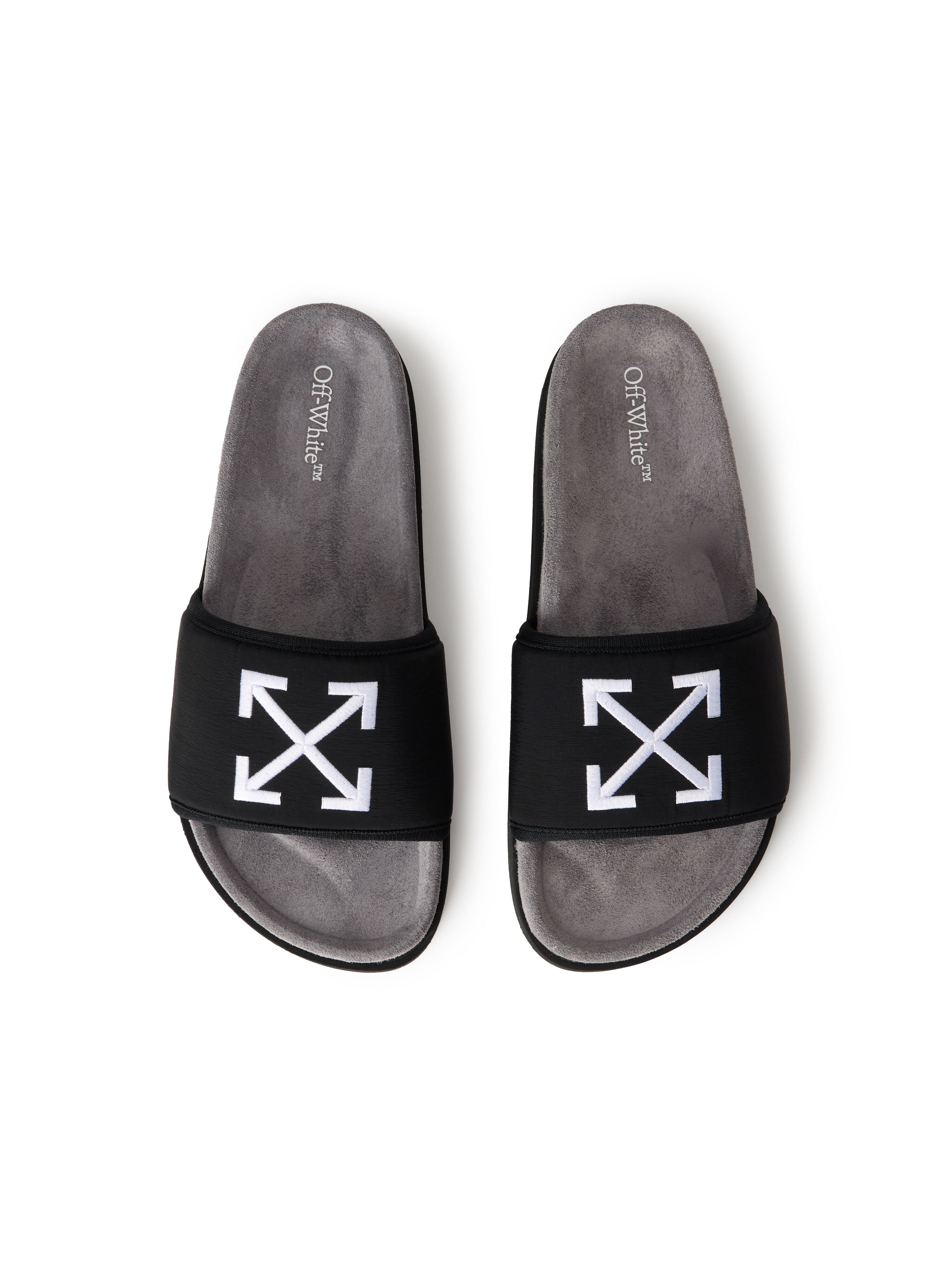 OFF WHITE Arrow Nylon Slider Black OWIU004F25FAB001