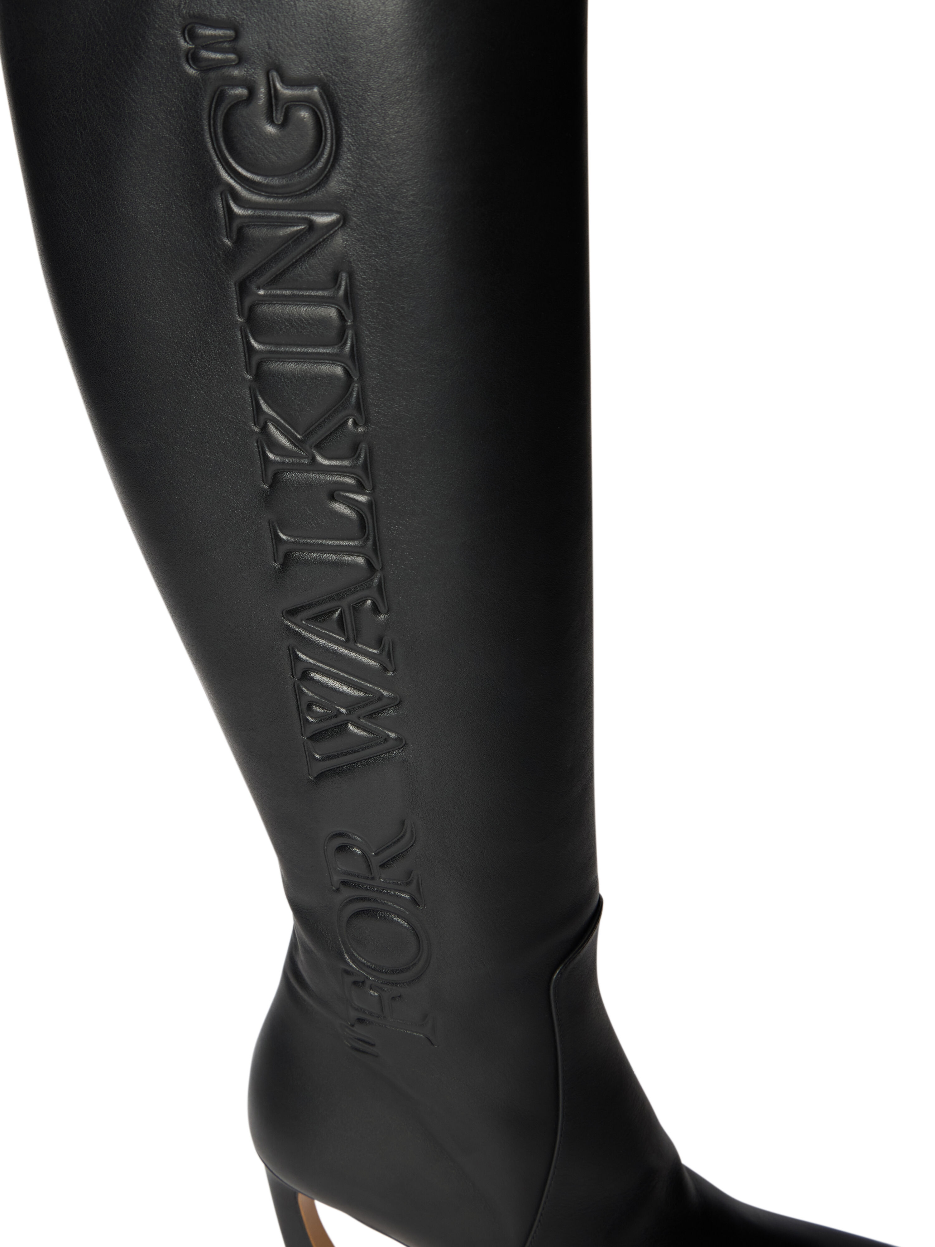 OFF WHITE For Walking Loop Boots BLACK -BLACK OWIE04LF25LEA001