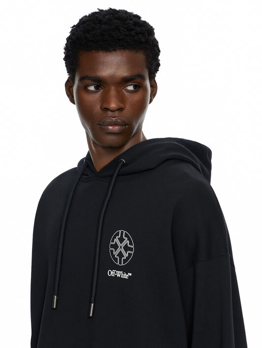 OFF WHITE Offline Half Arrow Skate Hoodie BLACK 44MBB085F26F00V