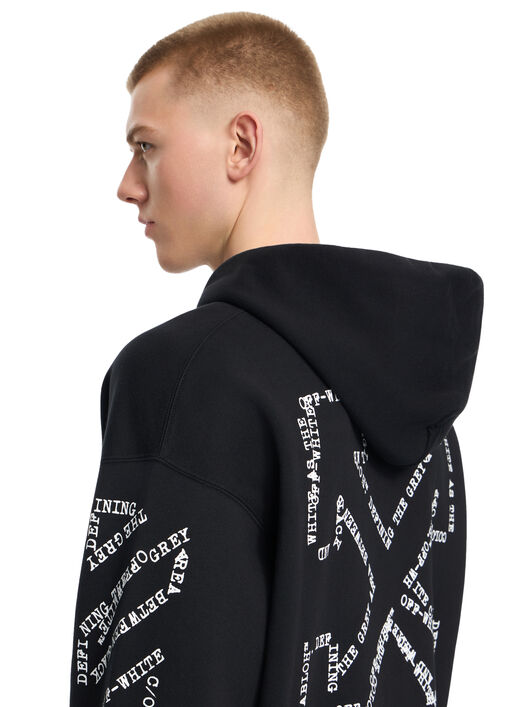 OFF WHITE Type Arrow Diag Loose Hoodie BLACK 44MBB12MS26F005