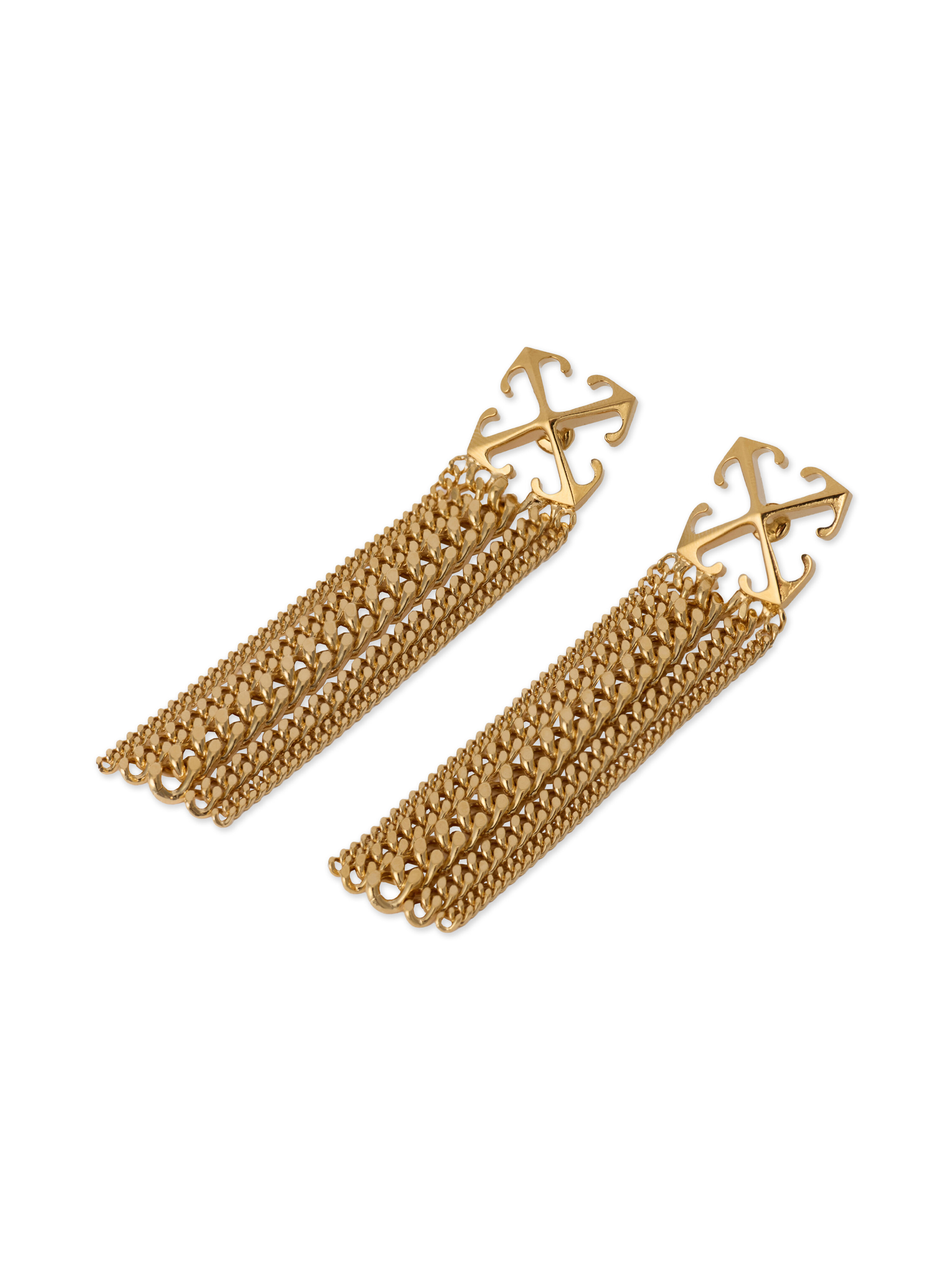 新品 off-white arrow chain ピアス Arrow Chain Pendant Earrings in GOLD - NO COLOR for Women | Off-White™