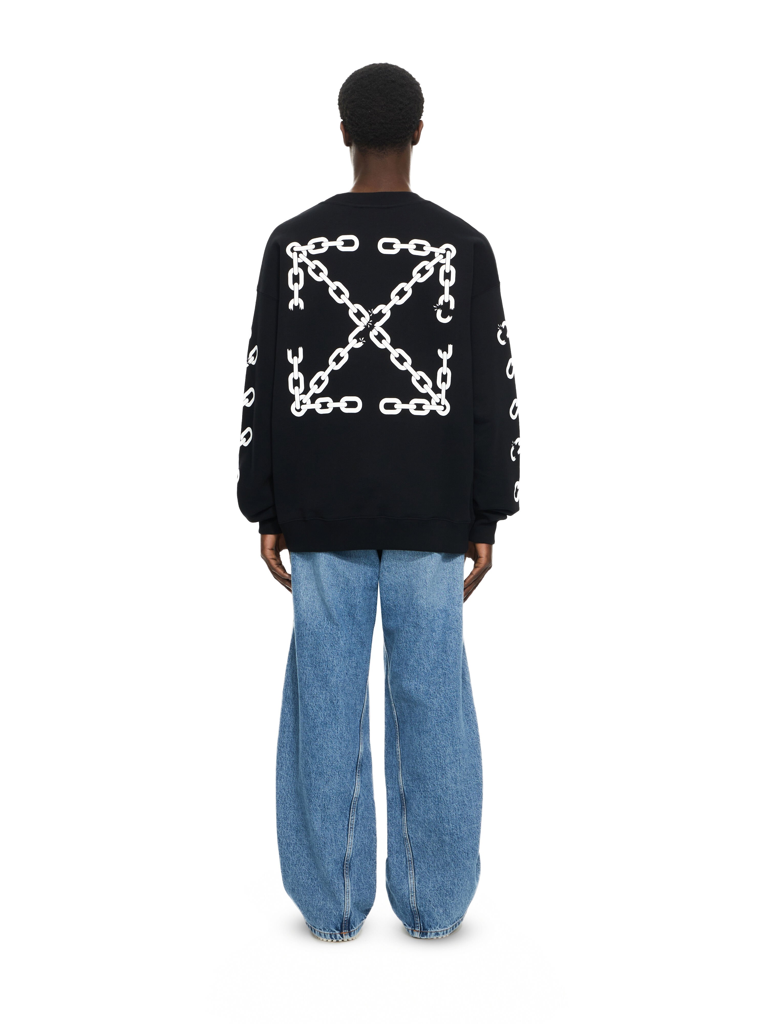 OFF WHITE Chain Arrow Skate Sweatshirt BLACK 44MBA054F5007