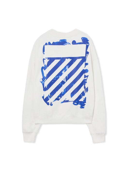 L/AB Graffiti Diagonal Sweatshirt LAB L/AB Graffiti Diagonal Sweatshirt WHITE 44LABF26K085