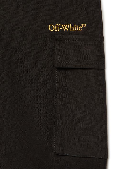 OFF WHITE Diagonal Bookish Cargo Pants BLACK OBCF007S25FAB001