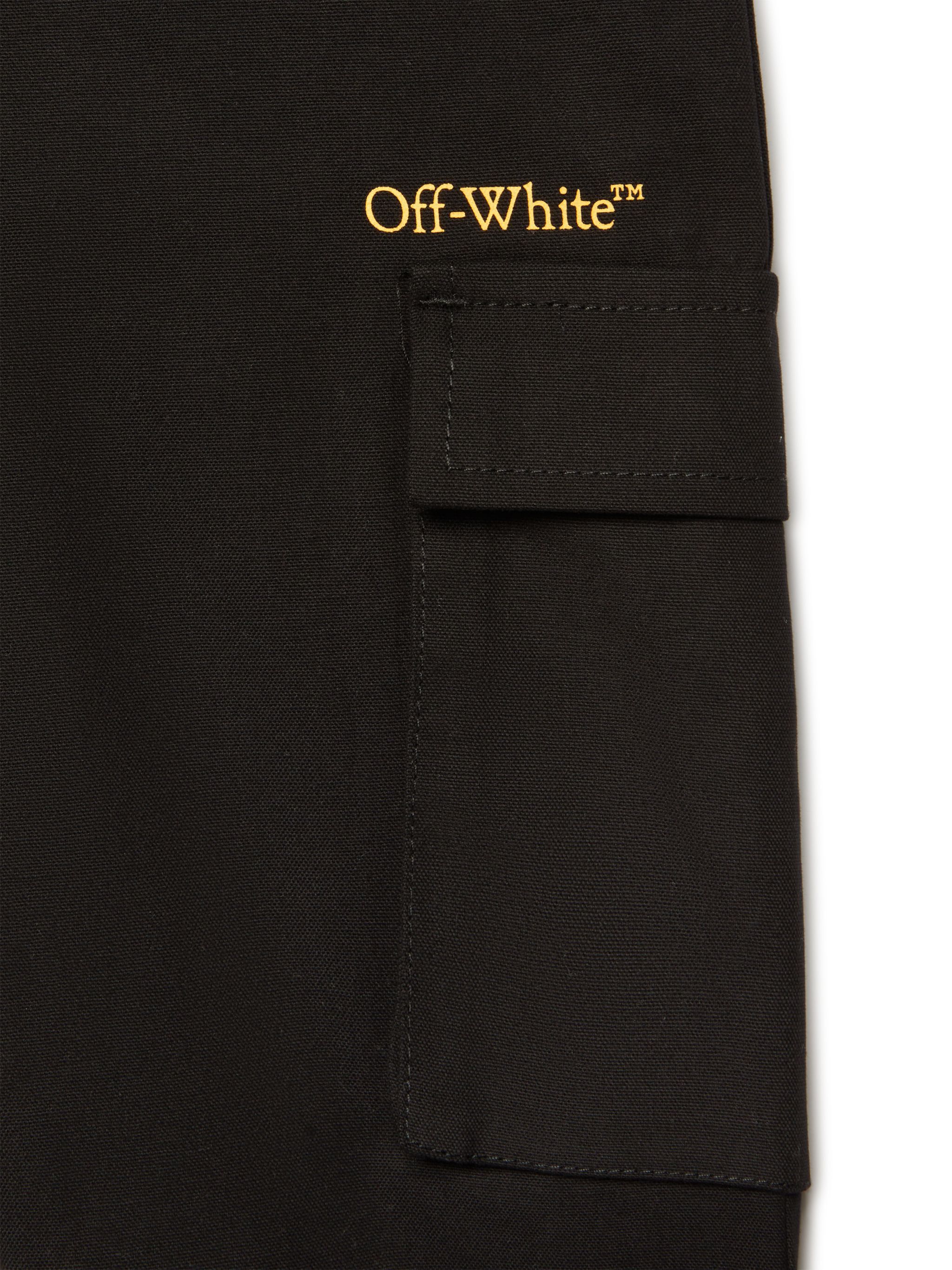OFF WHITE Diagonal Bookish Cargo Pants BLACK OBCF007S25FAB001