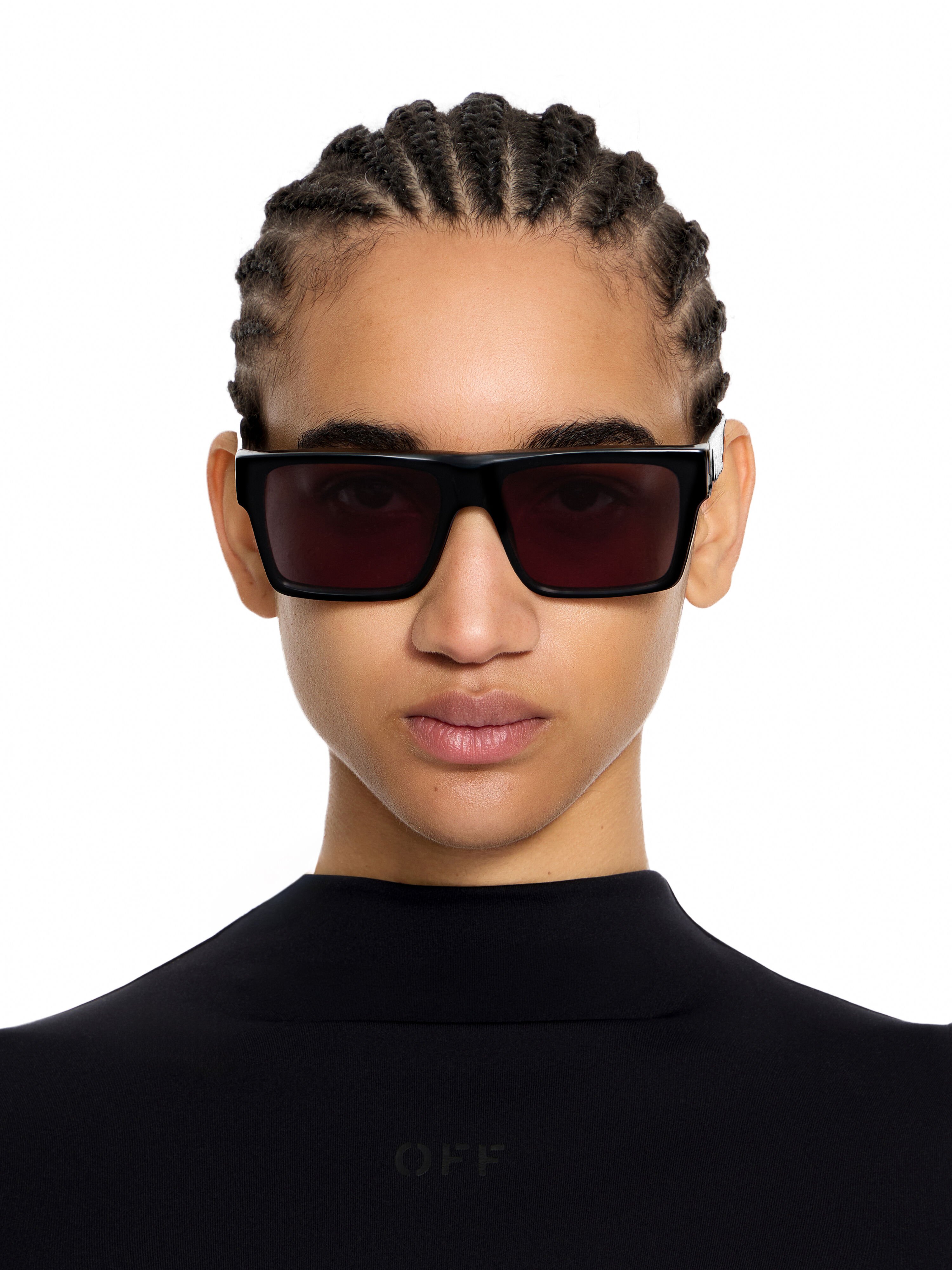 Casper Dark Grey Lens Sunglasses OFF WHITE Casper Dark Grey Lens Sunglasses Shiny Black OW1034100756