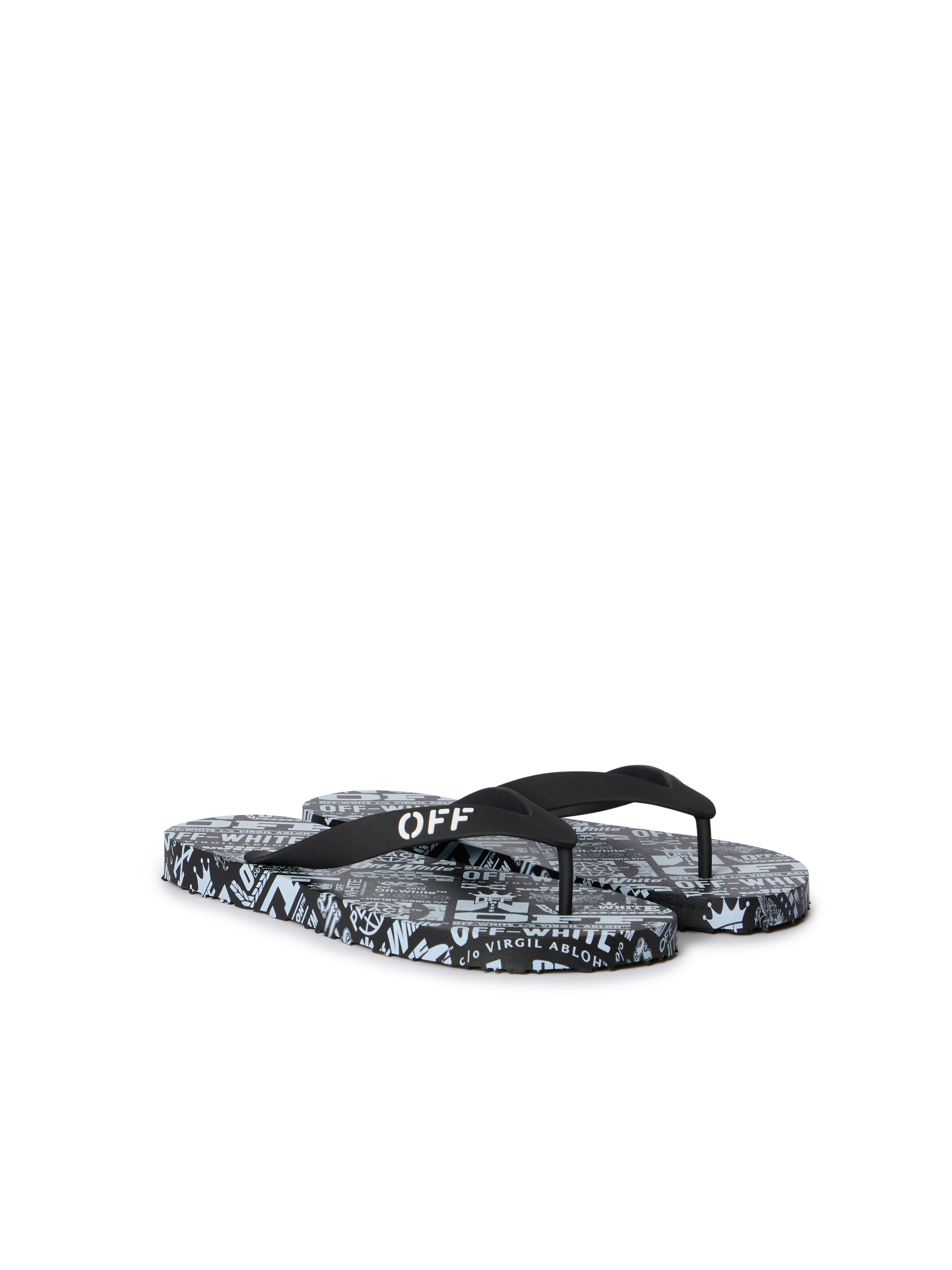 OFF WHITE Off Stamp Flip Flops WHITE SNOW - BLACK OMIO001F25MAT001