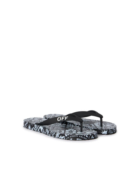 Off Stamp Flip Flops OFF WHITE Off Stamp Flip Flops WHITE SNOW - BLACK OMIO001F25MAT001