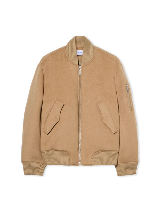 OFF WHITE QUOTE WS BOMBER JKT DOE-LIGHT BROWN OWEH031F25FAB001