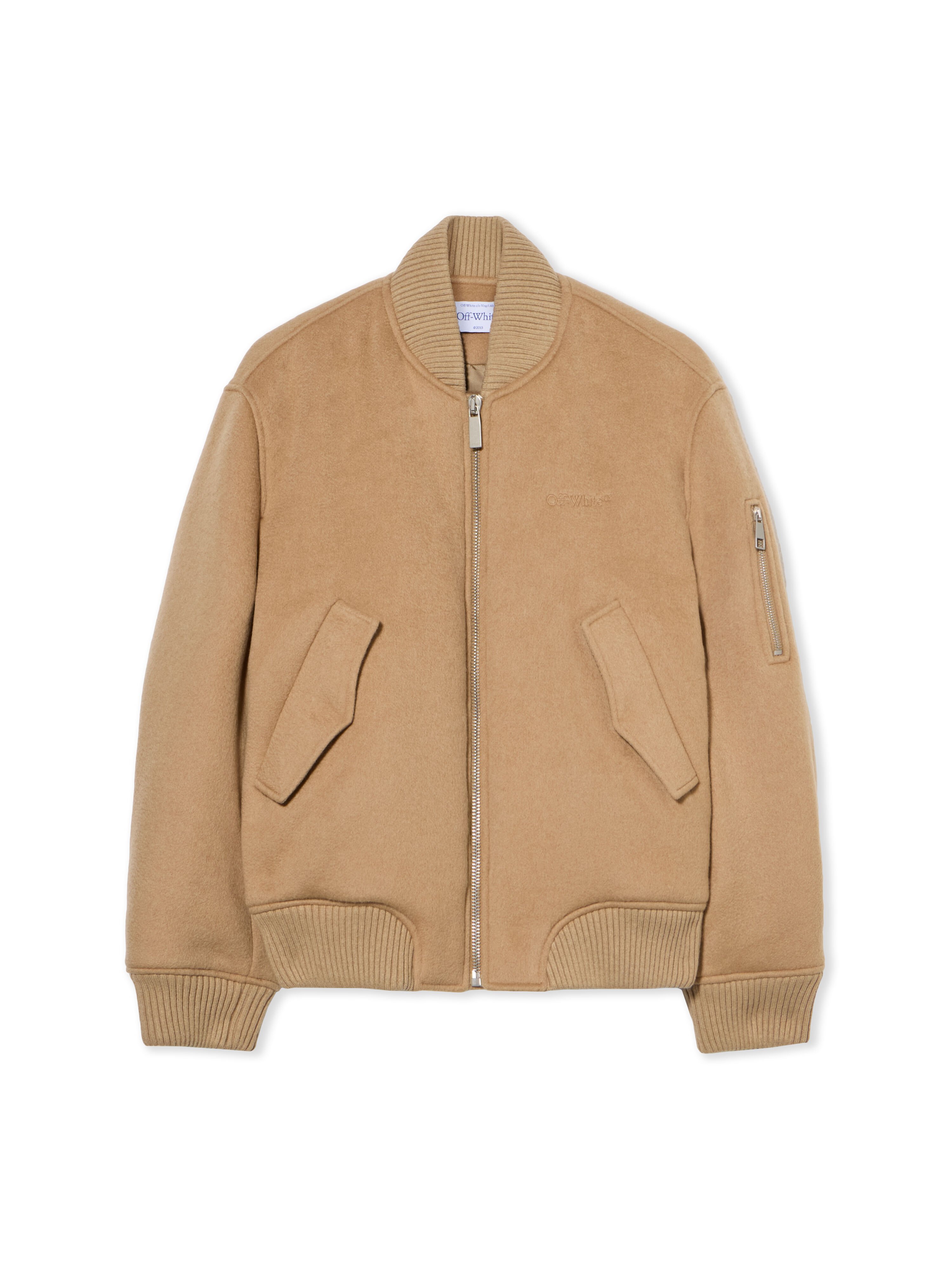 OFF WHITE QUOTE WS BOMBER JKT DOE-LIGHT BROWN OWEH031F25FAB001