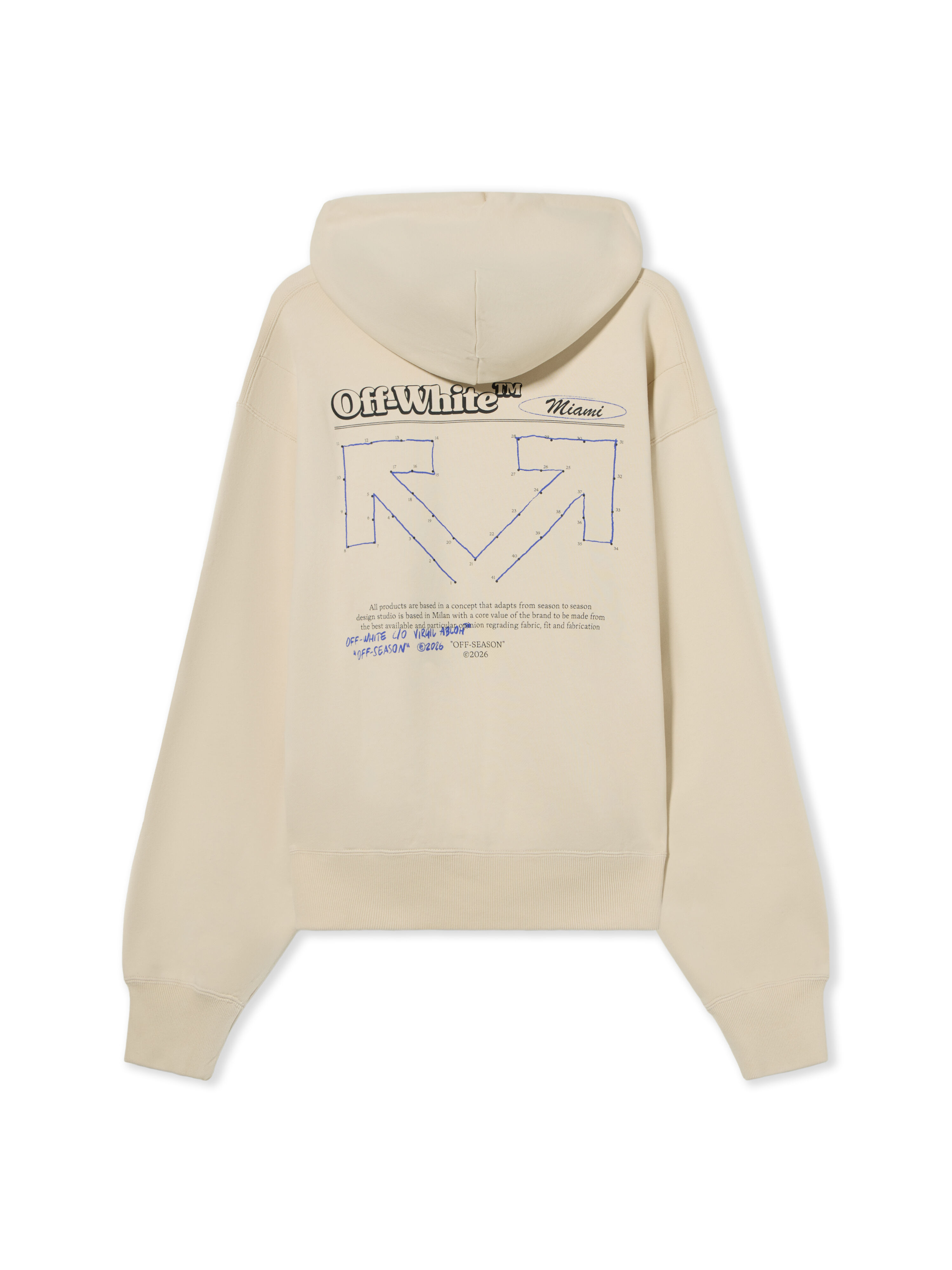 Cg_Uni_Miami_Connectdots Reg Hoodie OFF WHITE Cg_Uni_Miami_Connectdots Reg Hoodie Beige-No Color 29E00727T