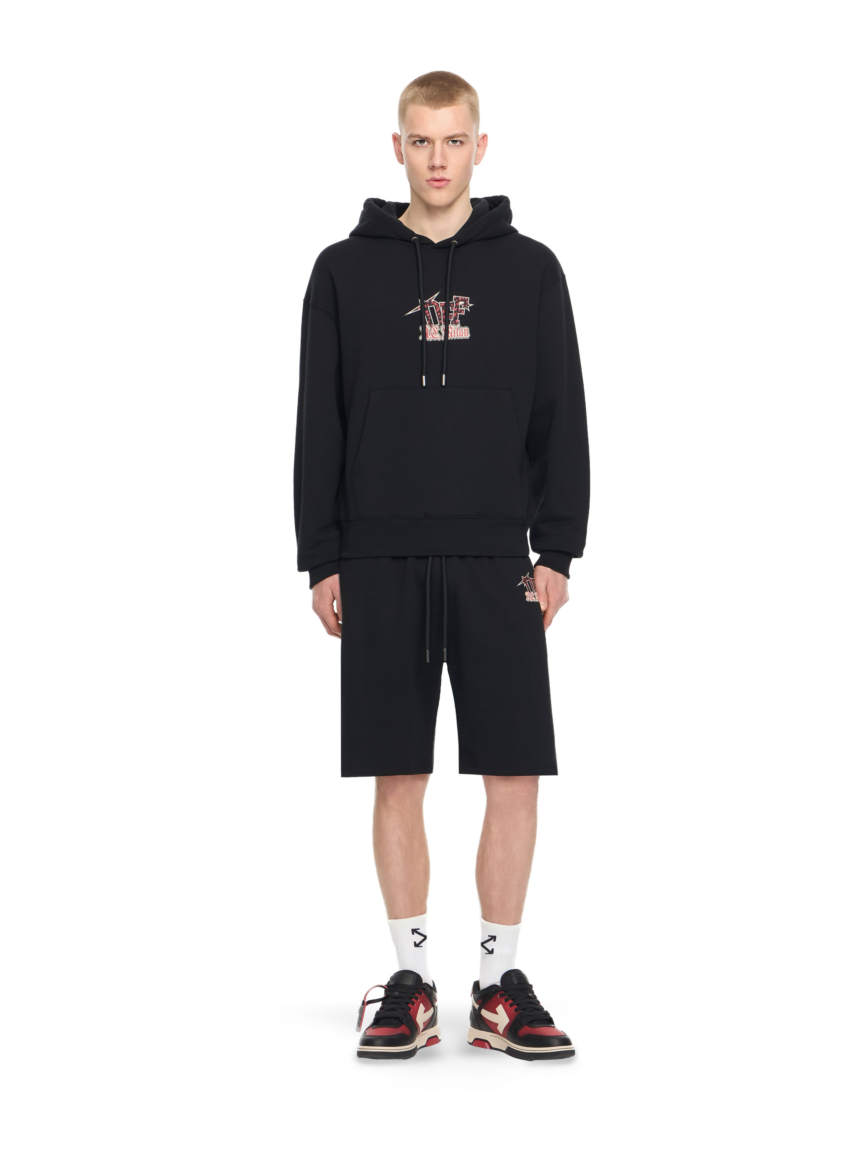 OFF WHITE Off-White™ c/o AC Milan Skate Sweatshorts BLACK RED 44MCI013G25F001