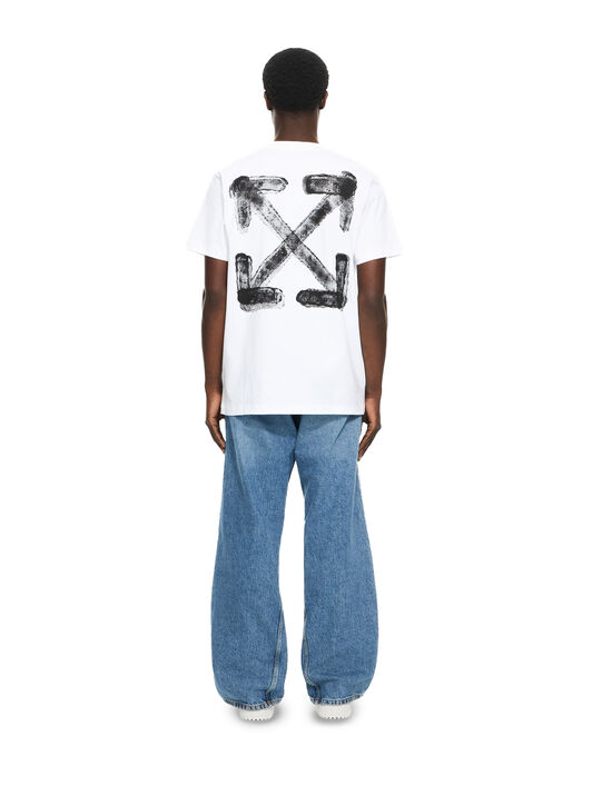 OFF WHITE Spray Arrow Slim T-shirt WHITE-BLACK 44MAA027G5J00I