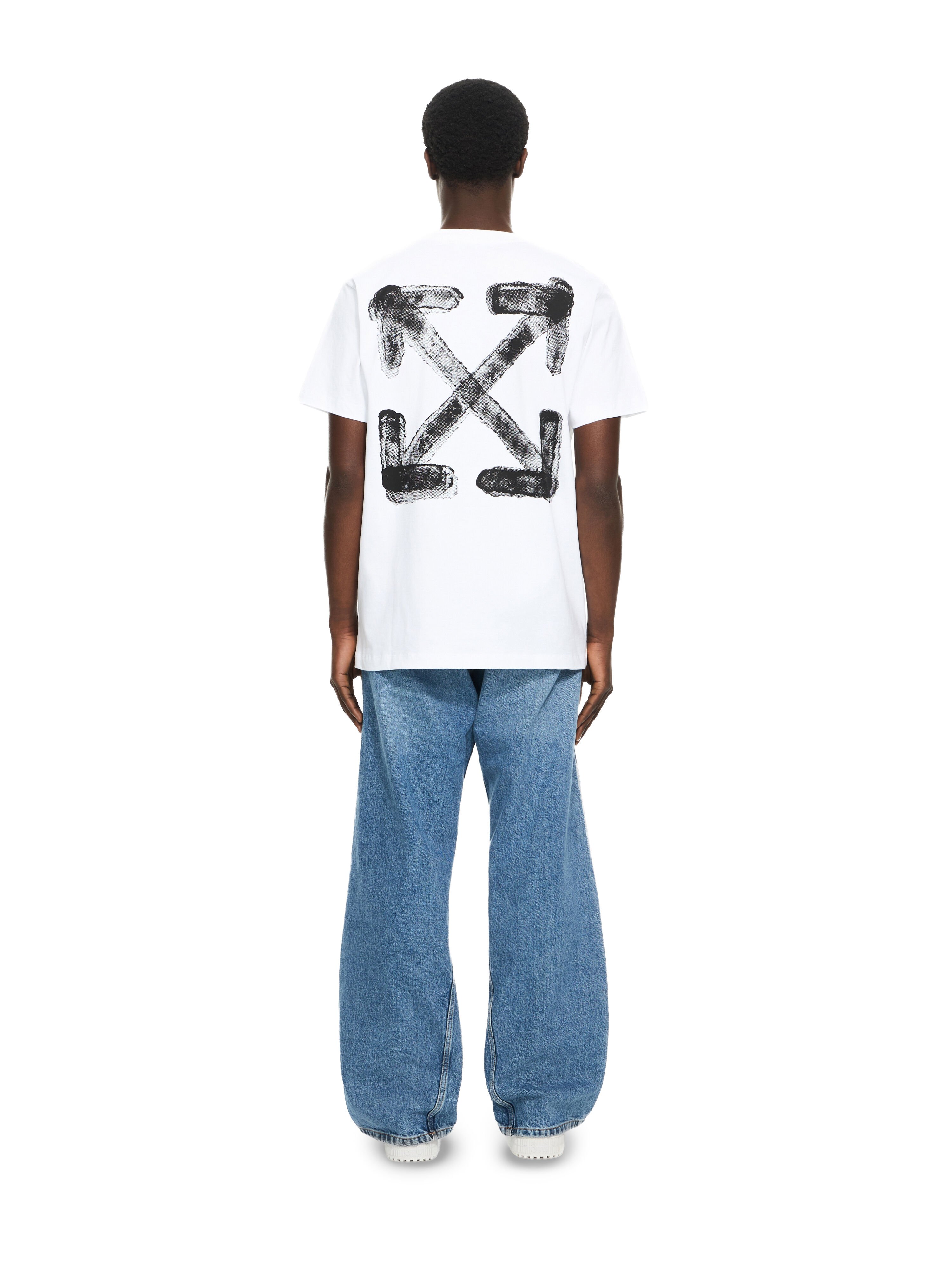 OFF WHITE Spray Arrow Slim T-shirt WHITE-BLACK 44MAA027G5J00I