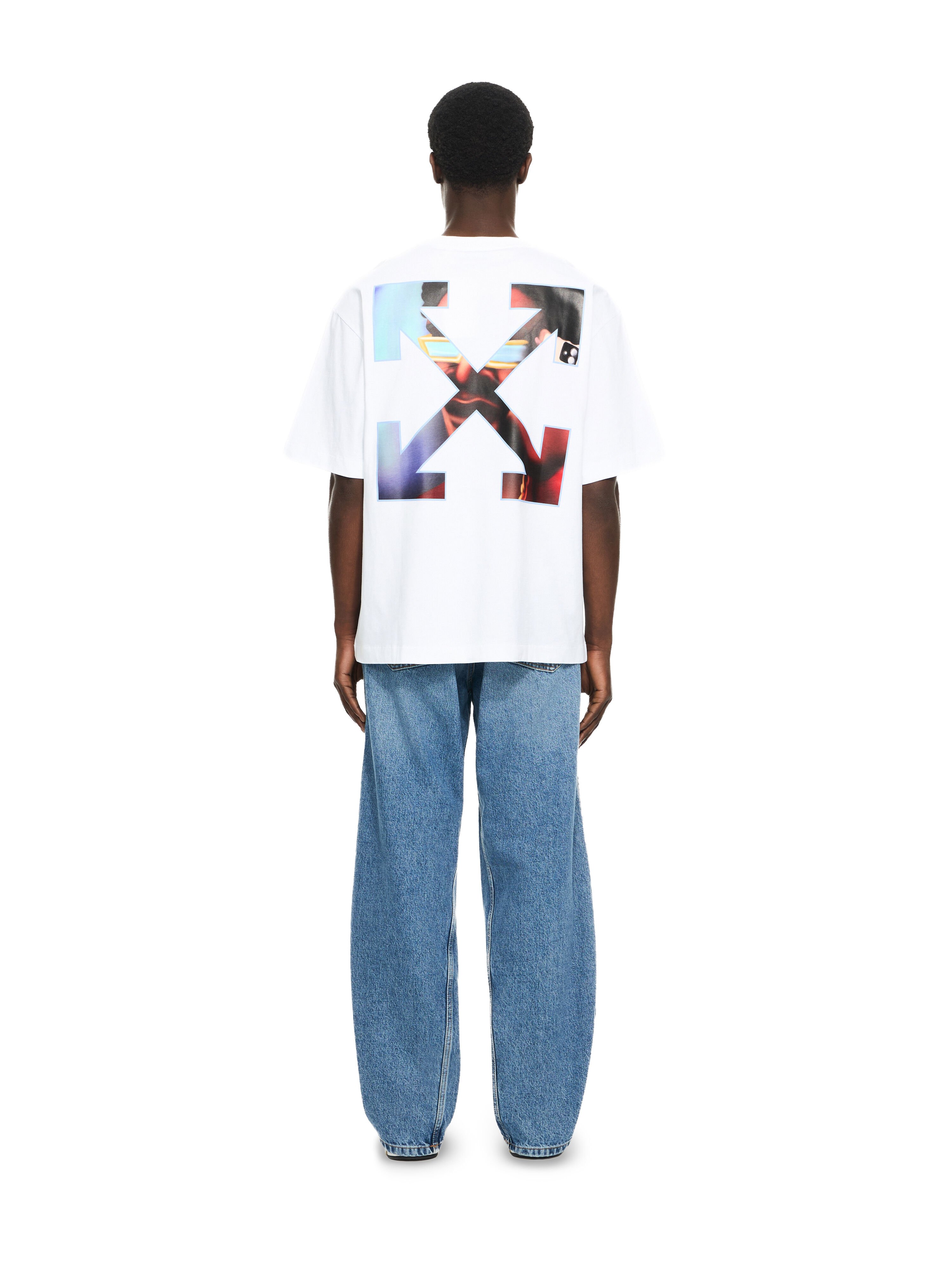 OFF WHITE Barber Arrow Skate T-shirt WHITE-SERENITY 44MAA120G5J00A