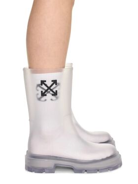 OFF WHITE Stivali Reboot Neri Con Motivo Arrow NERO OWIE049C99MAT001