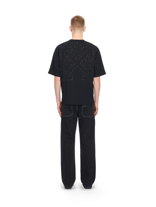 OFF WHITE OW X Swarovski Arrow Skate T-Shirt BLACK - WHITE 44MAA120S26J01E