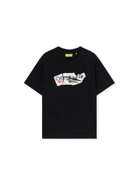 OFF WHITE Arrow Collage Logo T-Shirt BLACK - WHITE OBAA002F25JER004
