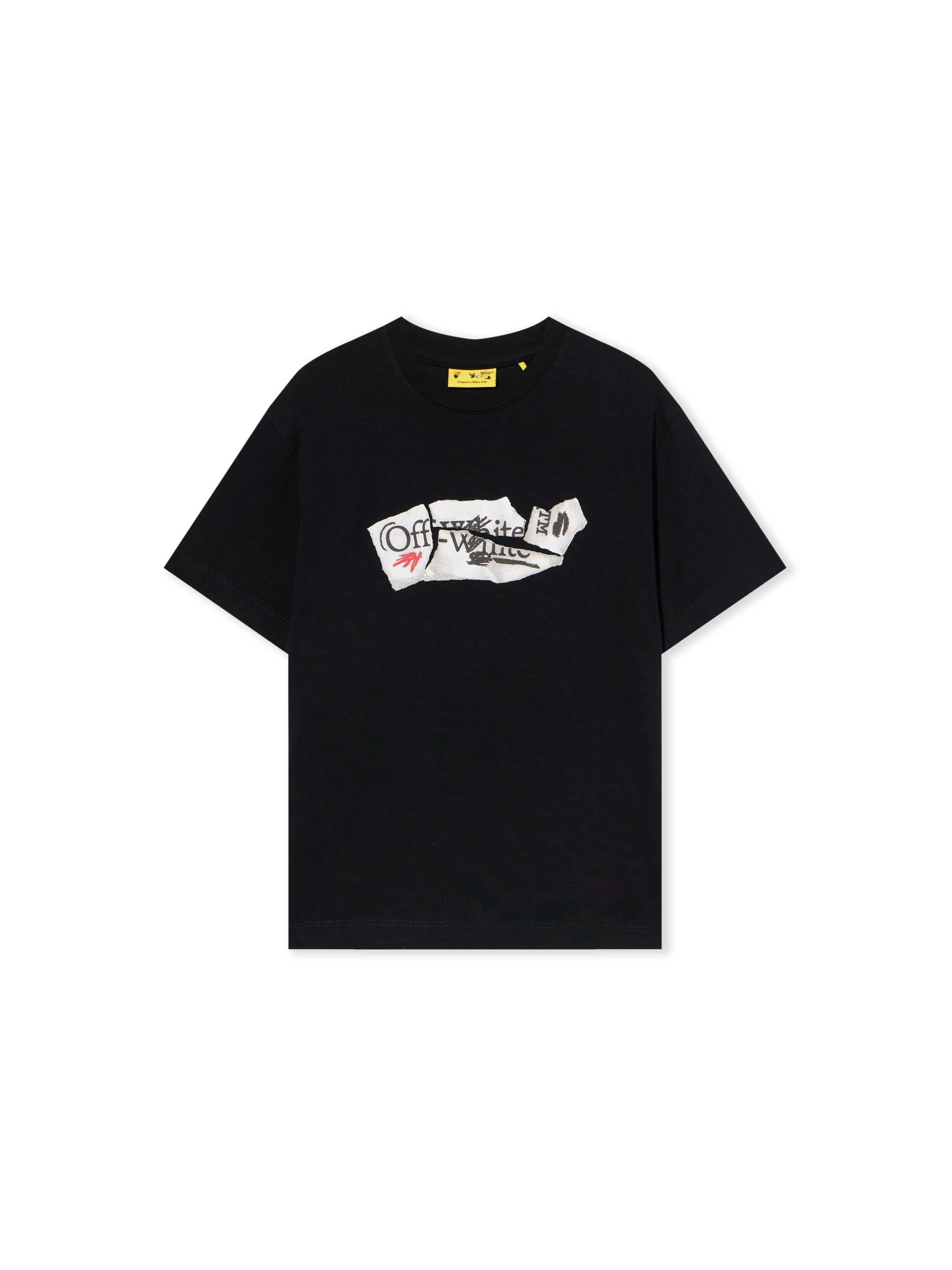 OFF WHITE Arrow Collage Logo T-Shirt BLACK - WHITE OBAA002F25JER004