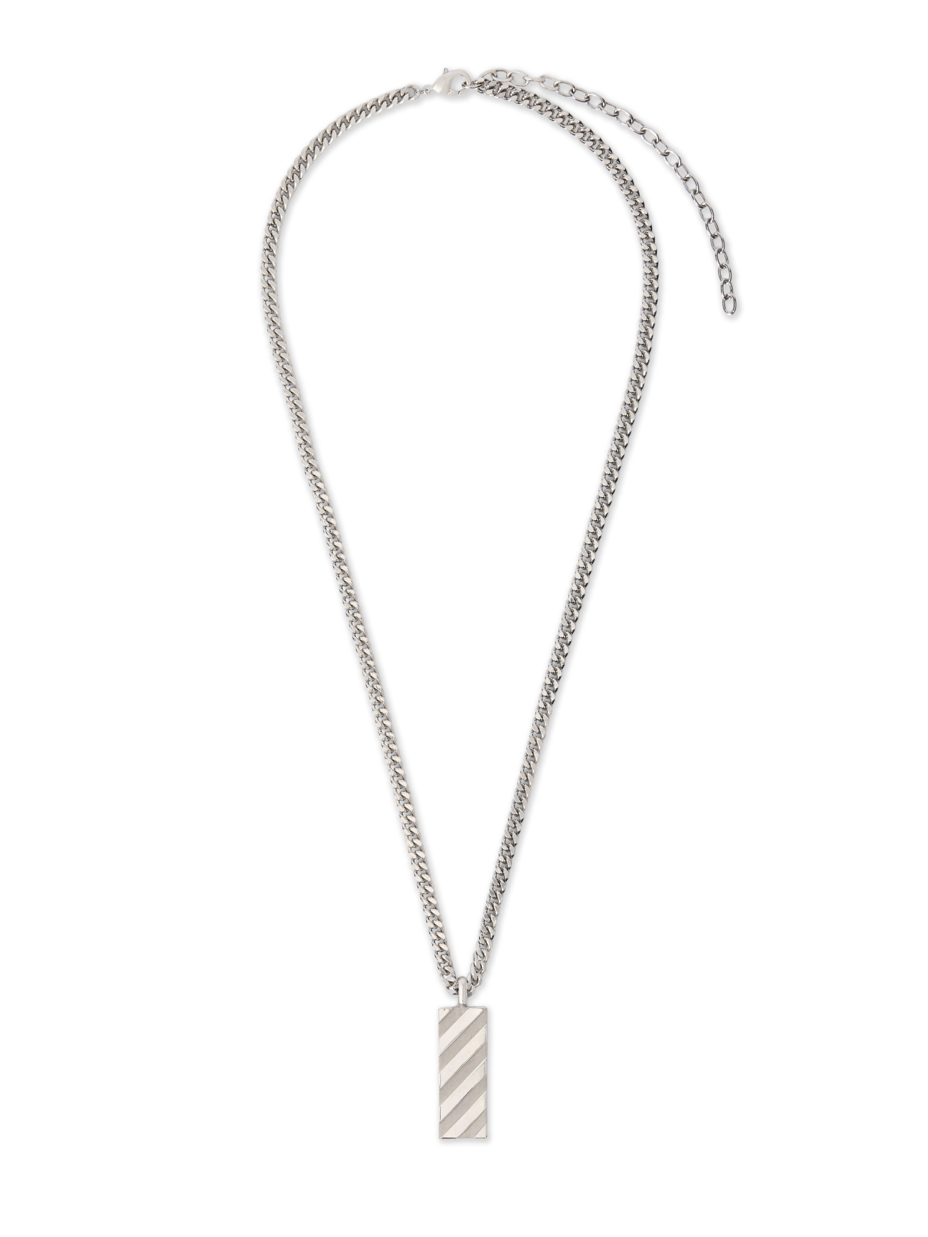 Diag Pendant Necklace OFF WHITE Diag Pendant Necklace SILVER - SILVER OMOB15WF25MET001