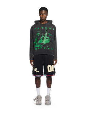 OFF WHITE Desert Ow 90S Hooded L/S Tee VINTAGE BLACK - GREEN OMAB09DW25JER001