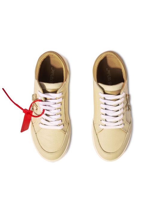 OFF WHITE Sneakers Basse Vulcanized In Pelle Crema/Marrone NEUTRI OWIA288S25LEA001