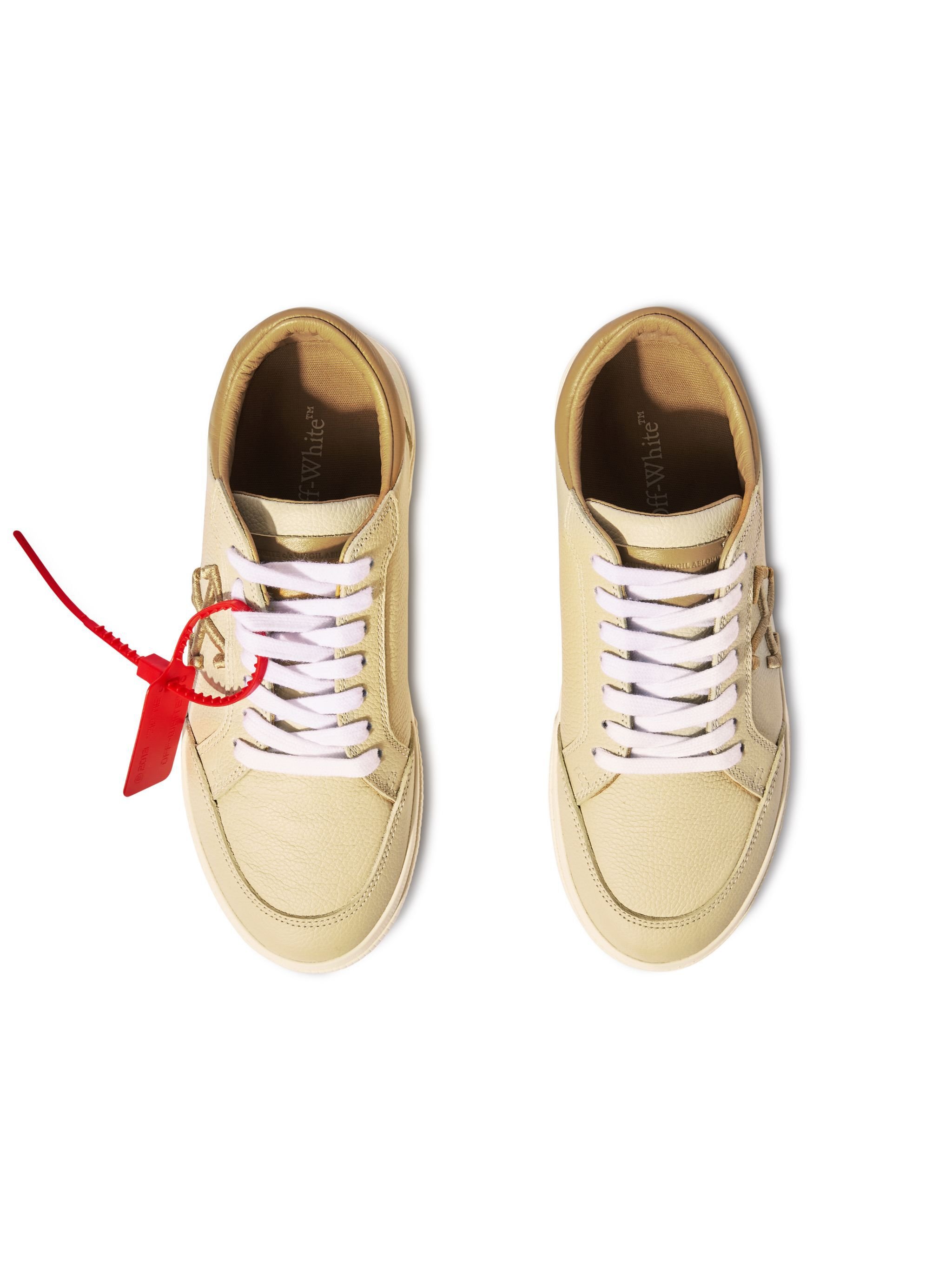 OFF WHITE Sneakers Basse Vulcanized In Pelle Crema/Marrone NEUTRI OWIA288S25LEA001