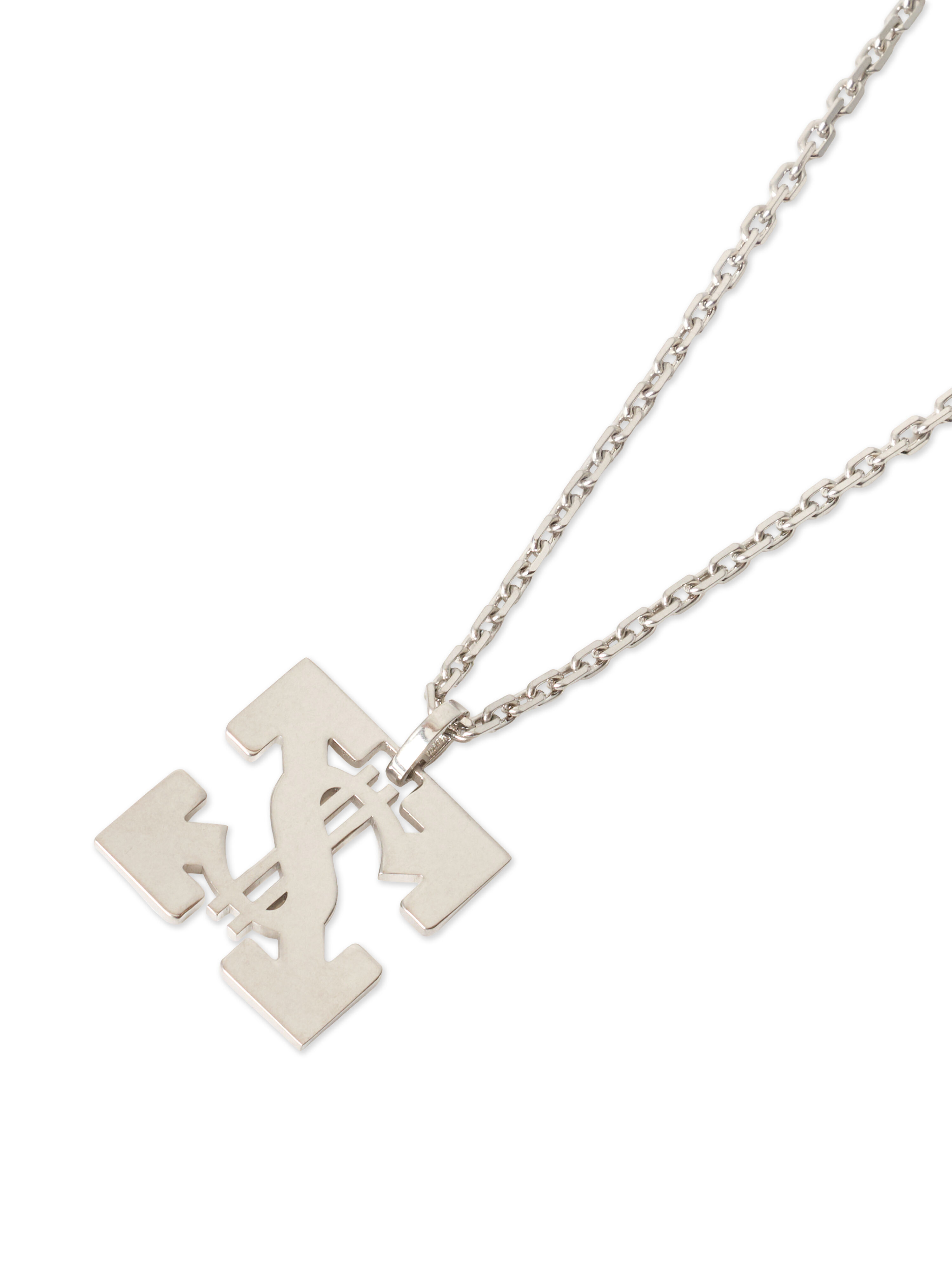 OFF WHITE Bling Dollar Chain Necklace SILVER - SILVER OMOB16CS26MET001