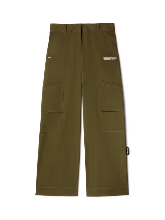 OFF WHITE Green Toybox Cotton Cargo Pants GREEN OWCF026S25FAB002