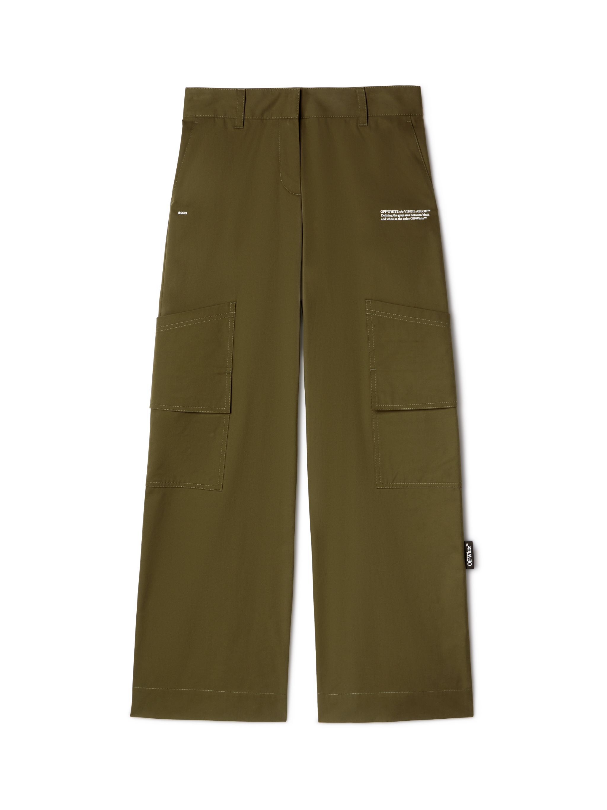 OFF WHITE Green Toybox Cotton Cargo Pants GREEN OWCF026S25FAB002