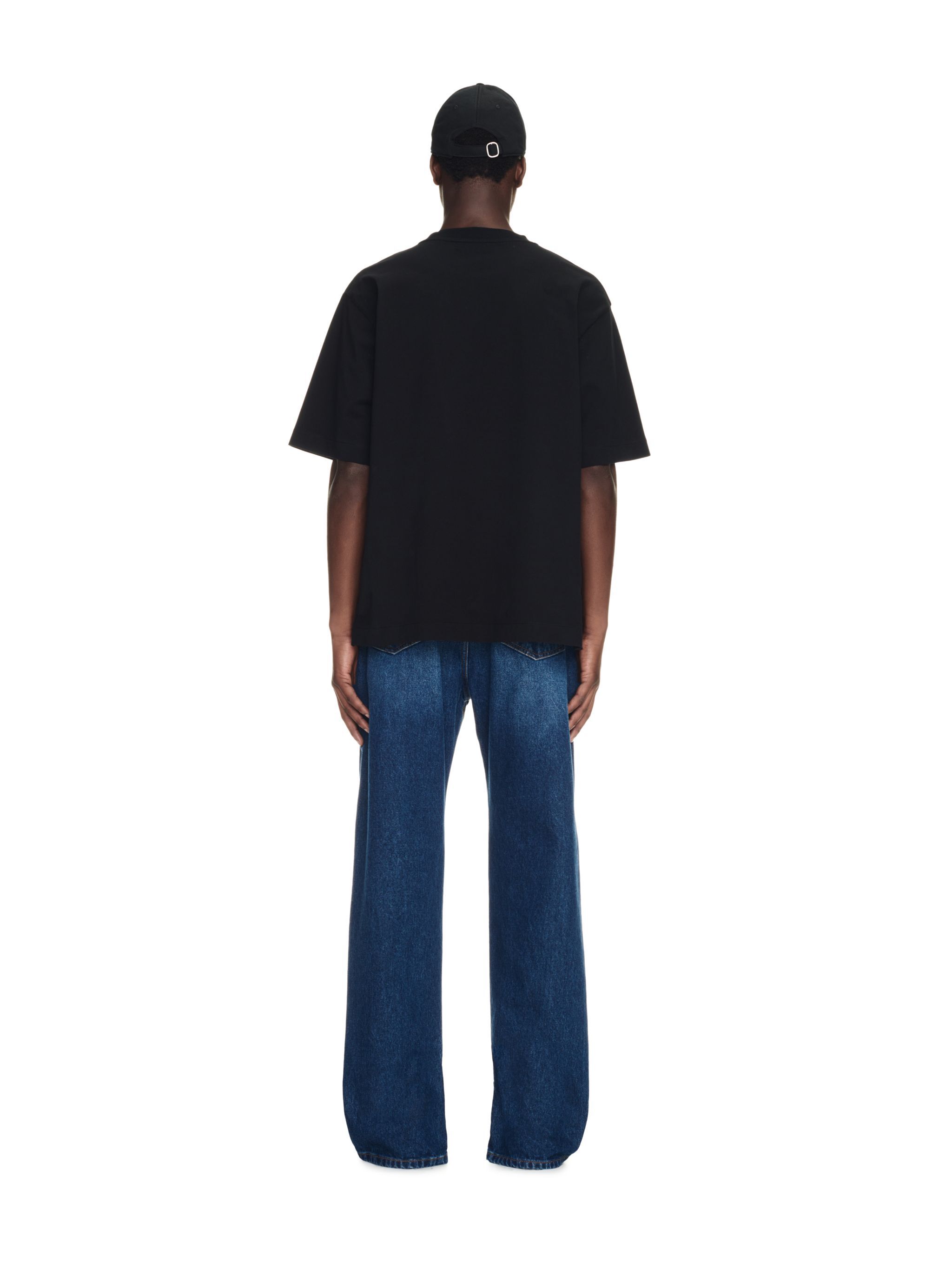 OFF WHITE Schwarzes Kurzärmeliges Skate T-Shirt Mit Off-Logo SCHWARZ OMAA120C99JER005