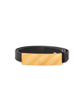 OFF WHITE Diagonal Belt 25Mm BLACK OWRB13ES26LEA001