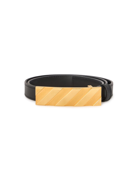OFF WHITE Diagonal Belt 25Mm BLACK OWRB13ES26LEA001