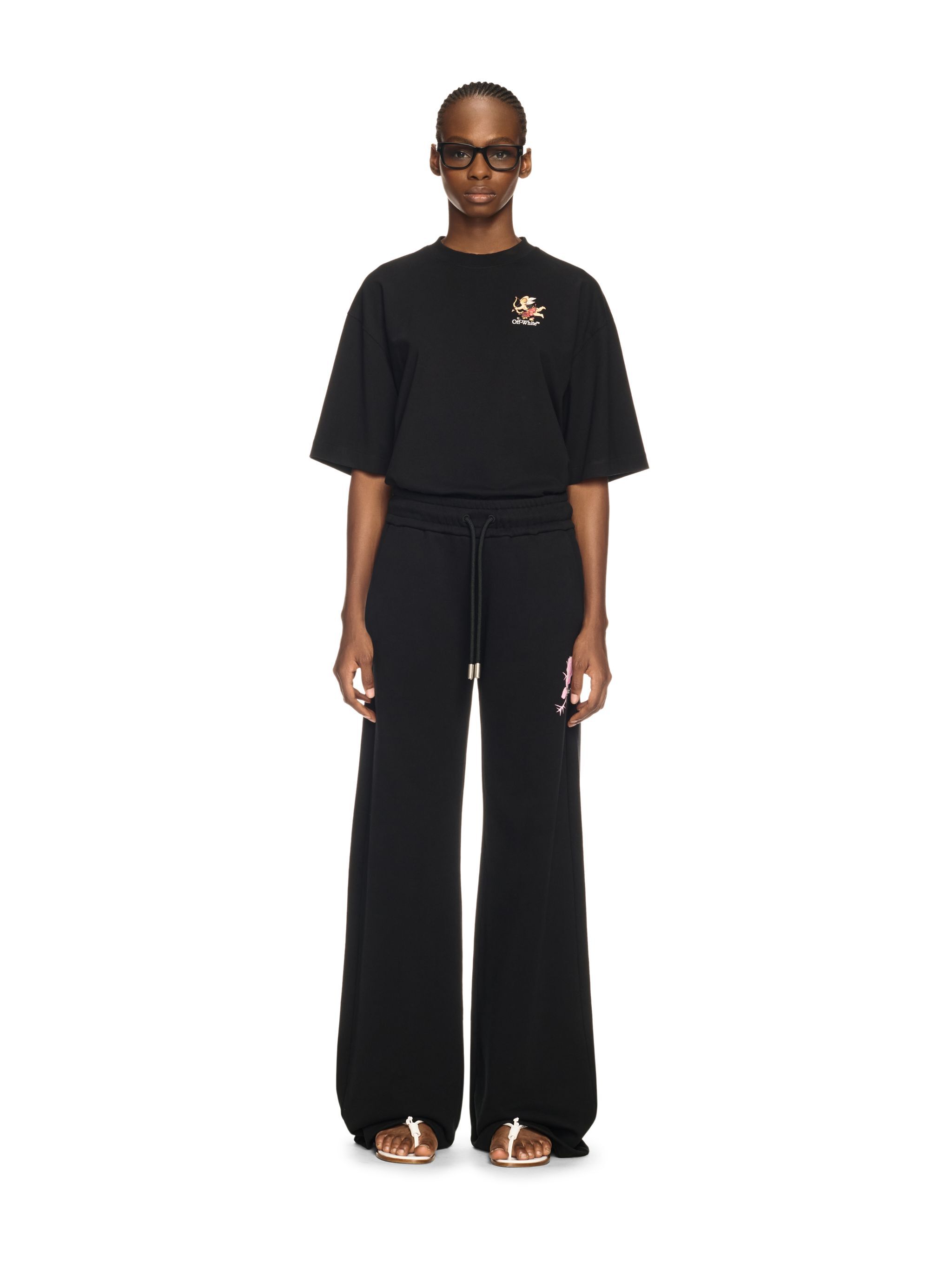 OFF WHITE Black Bookish Fresco T-Shirt BLACK OWAA134S25JER001