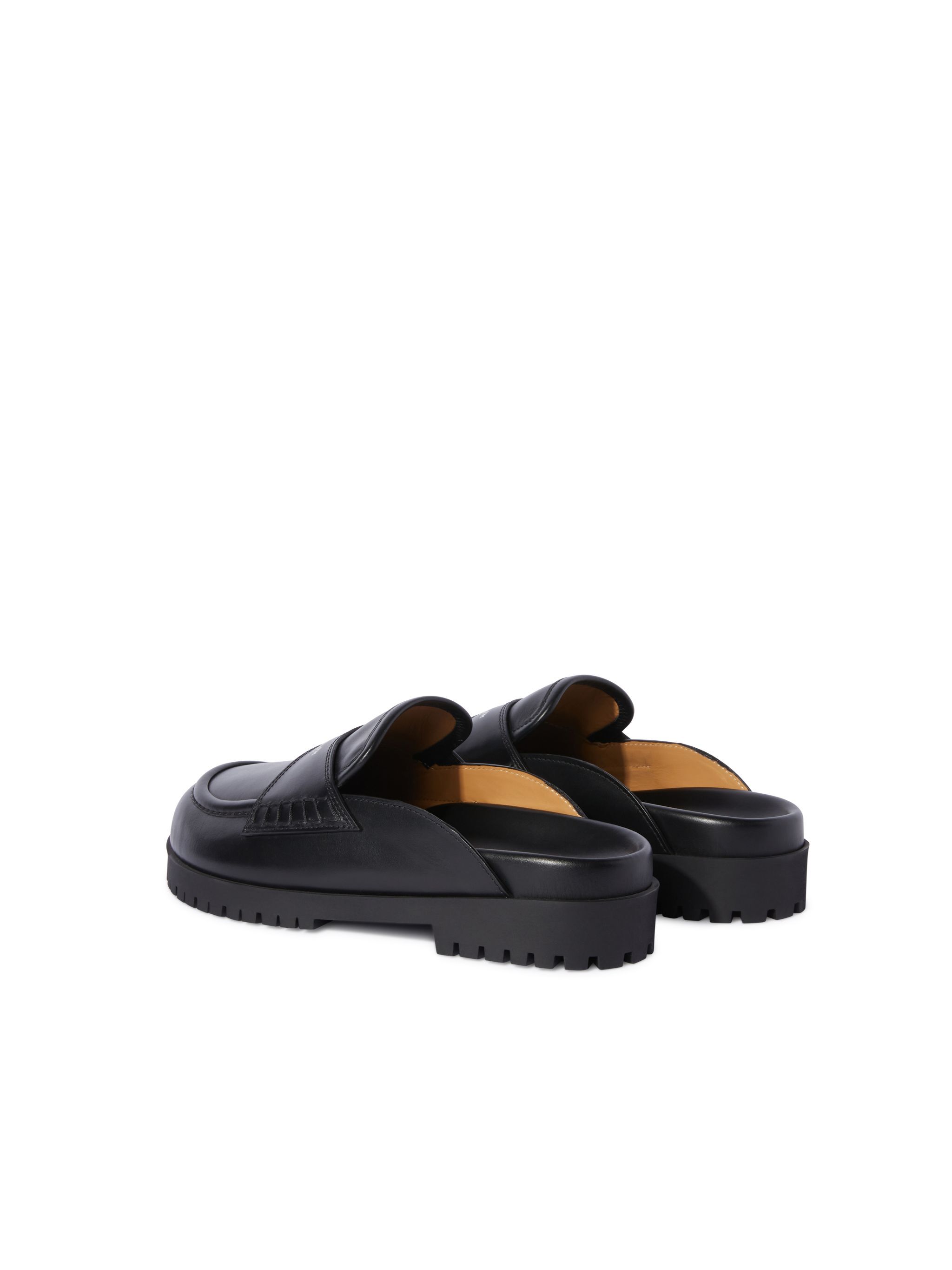 OFF WHITE Black Leather O Slip-On Loafer BLACK OWIJ04GC99LEA001