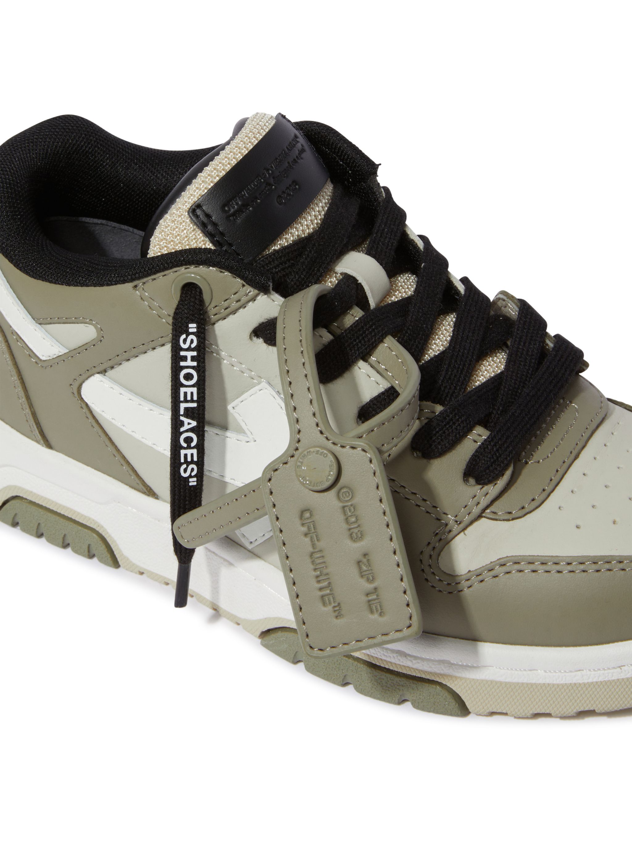 OFF WHITE Out Of Office Olive Green/Light Brown GREEN OBIA011S25LEA001
