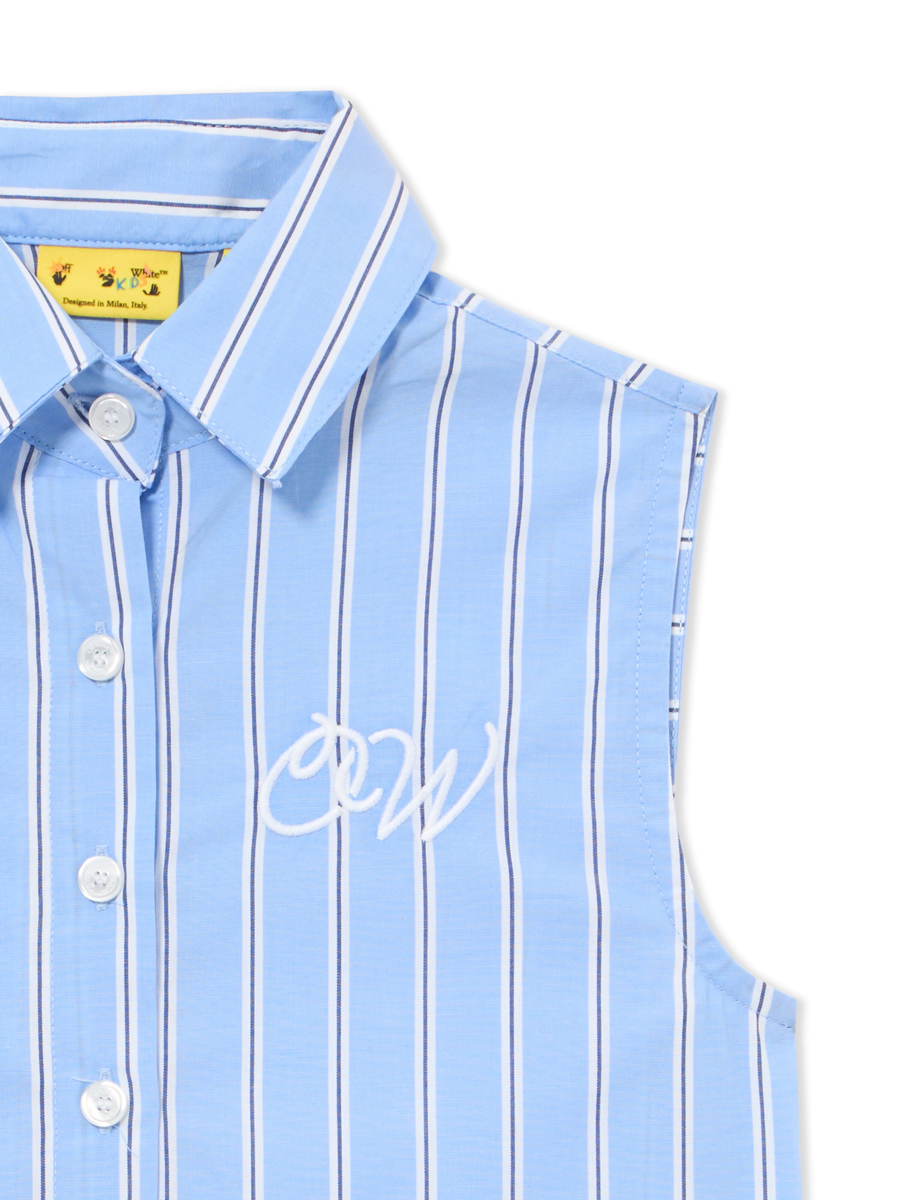 OFF WHITE Ow Embro Dress SKY BLUE 44GDB06JS26F001