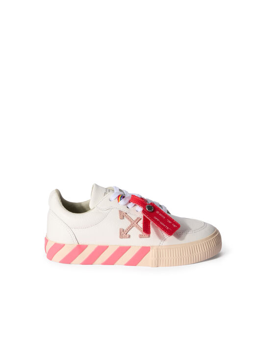 OFF WHITE Vulcanized Low-Top Sneakers WHITE - ROSE PINK OGIA001F25LEA003